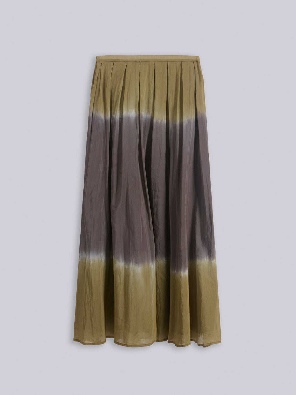 Tie-dye wide pleated skirt