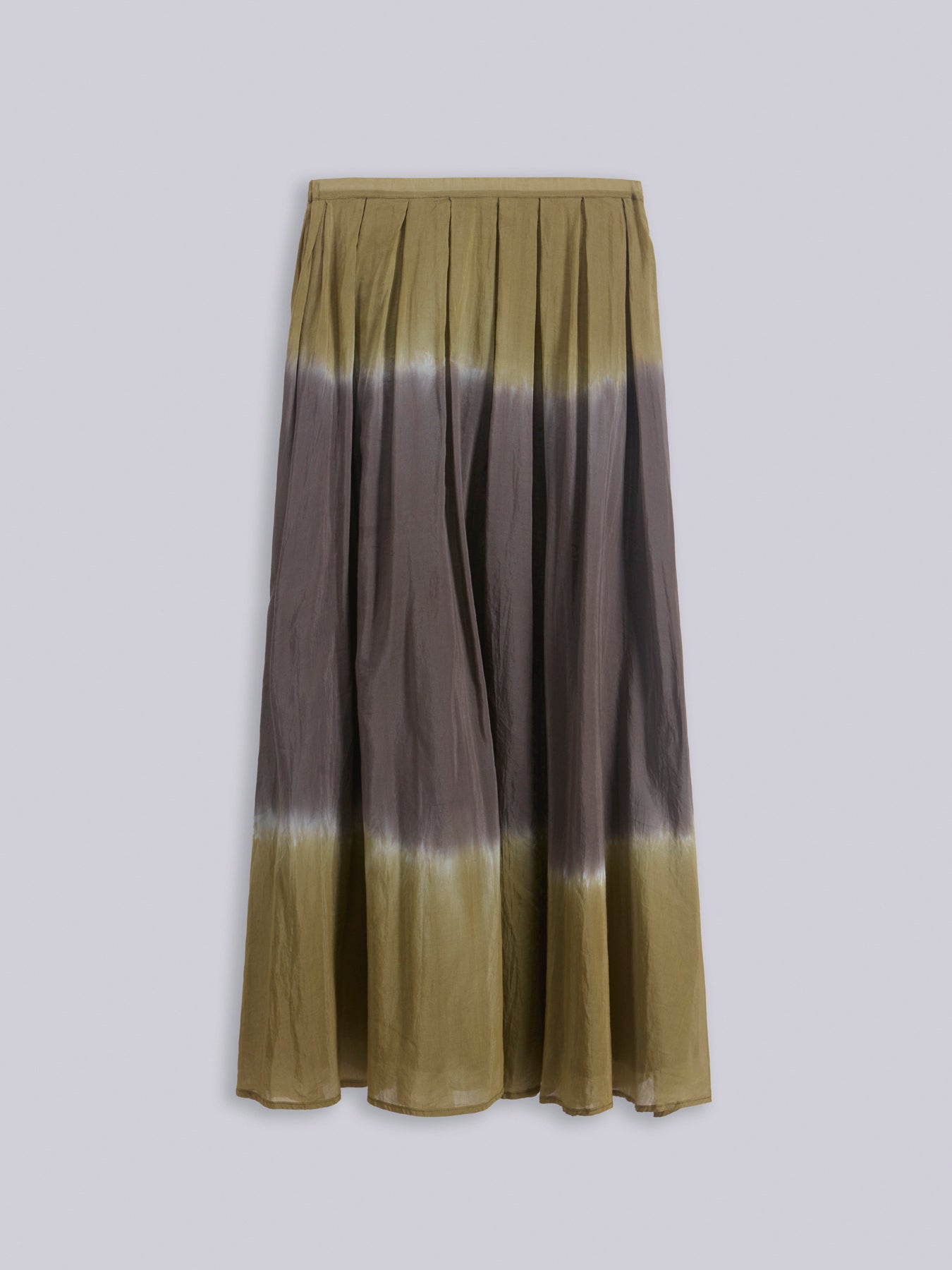 Tie-dye wide pleated skirt