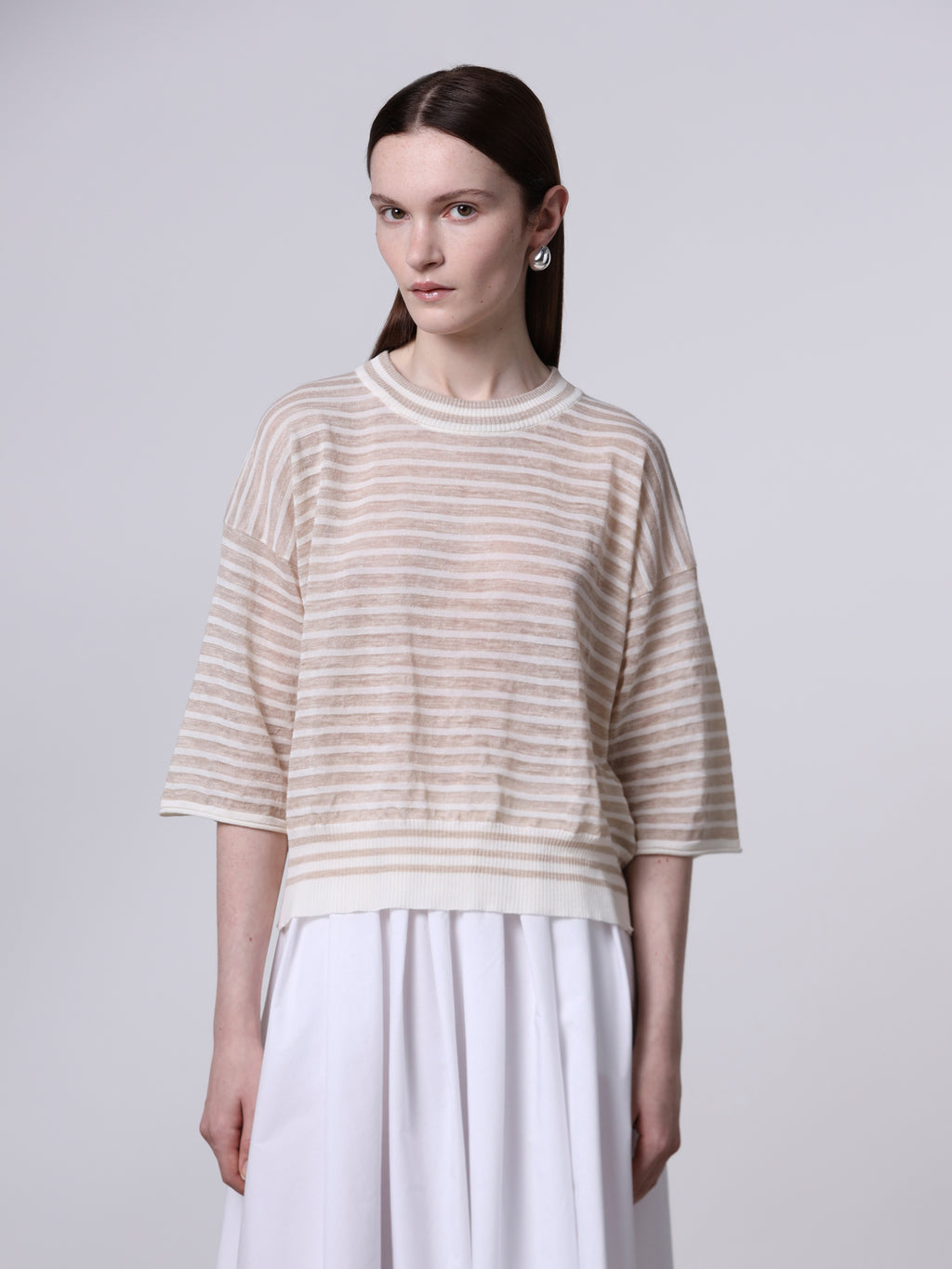 Striped linen t-shirt