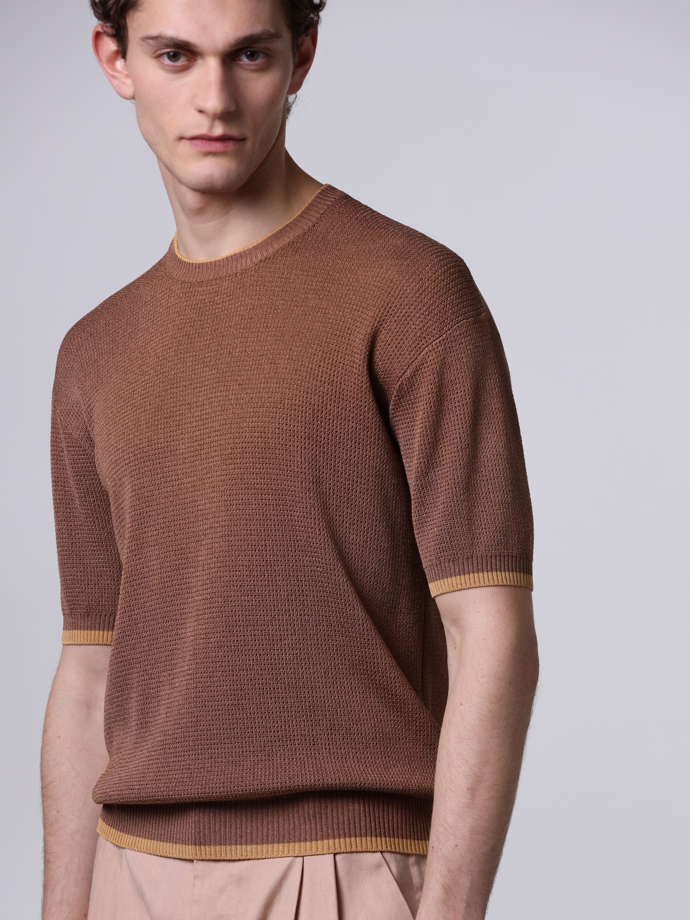 Textured knit t-shirt