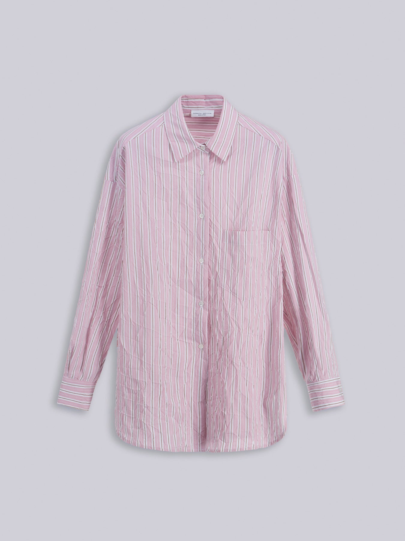 Oversized crinkled shirt