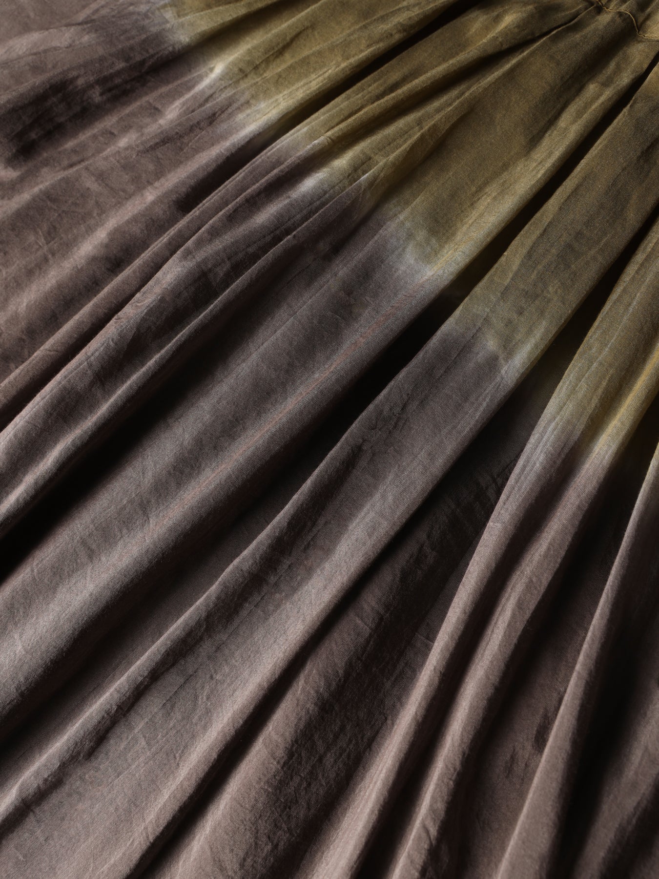 Tie-dye wide pleated skirt