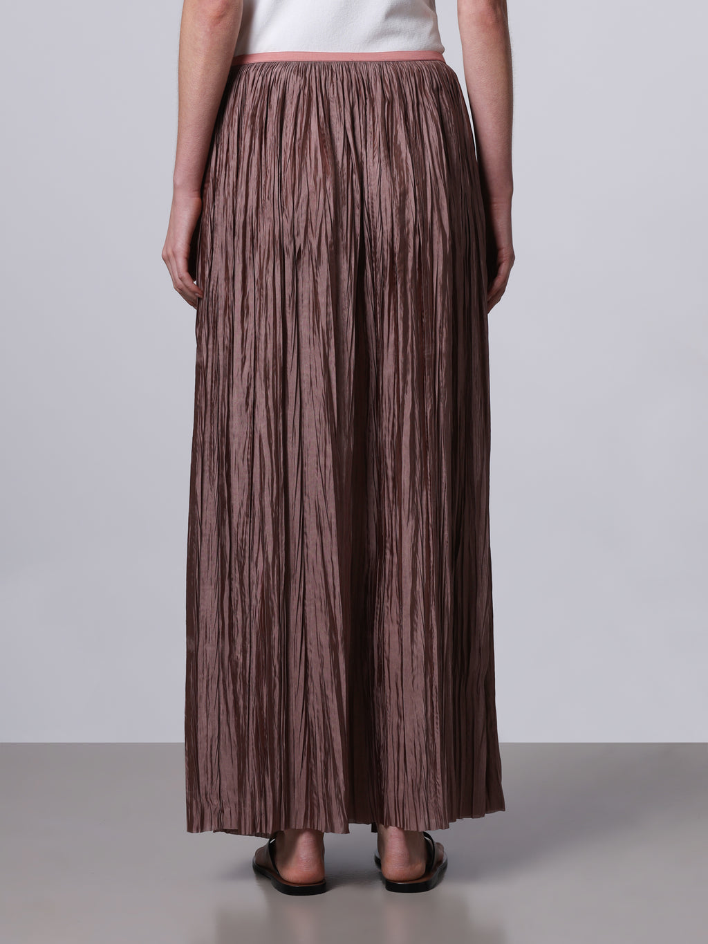 Plissé long skirt