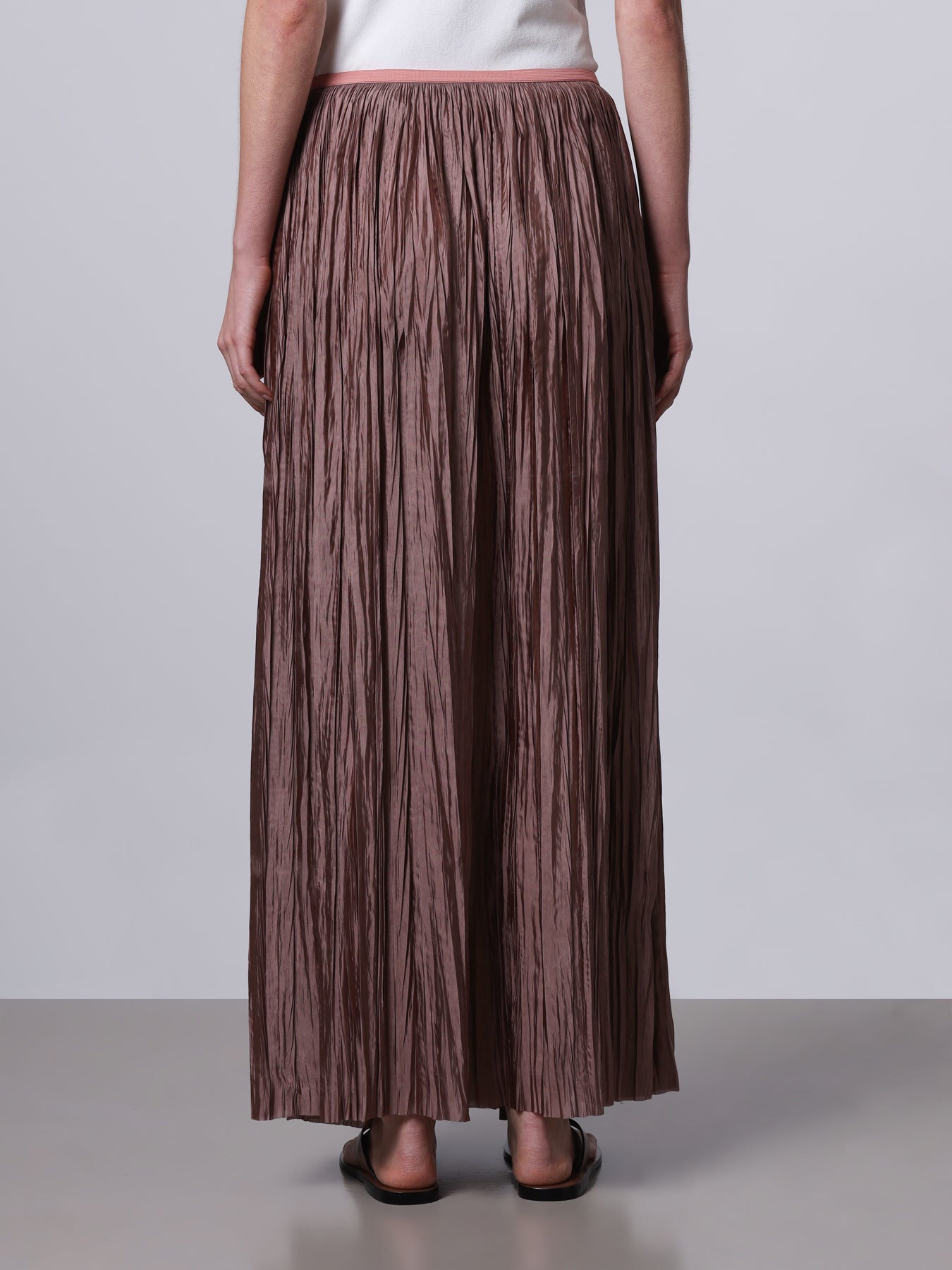 Plissé long skirt