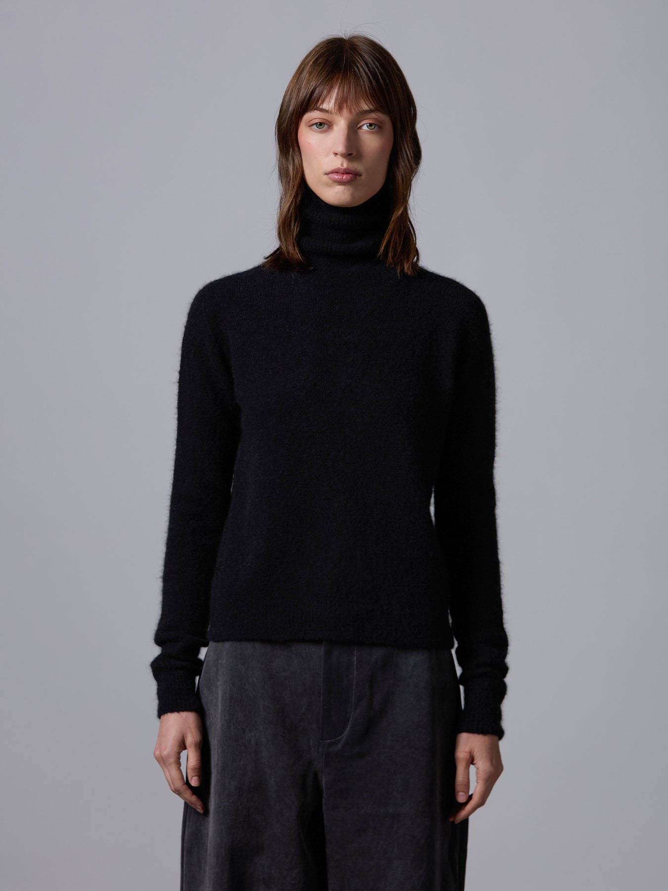 Cashmere and silk turtleneck