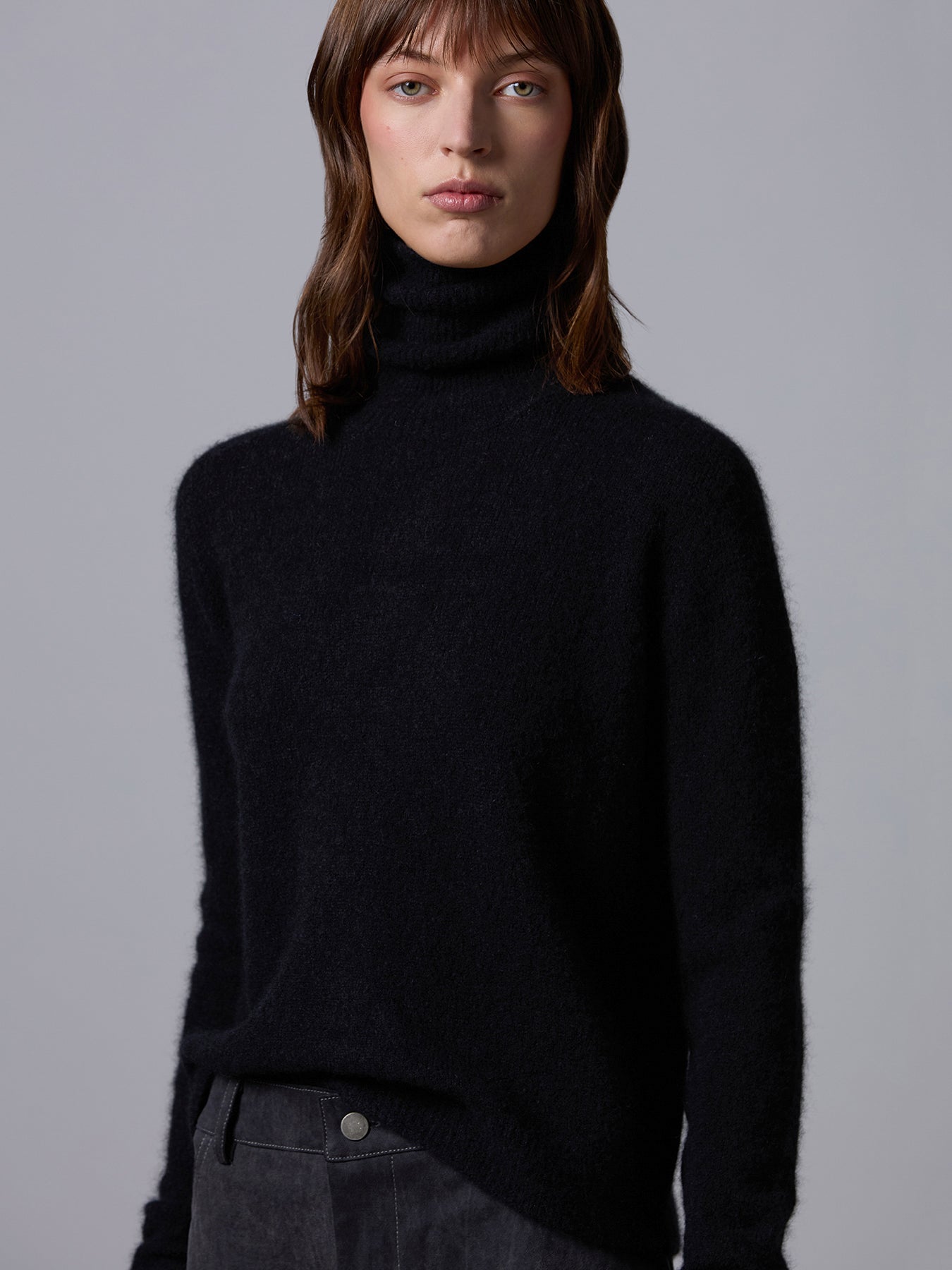 Cashmere and silk turtleneck