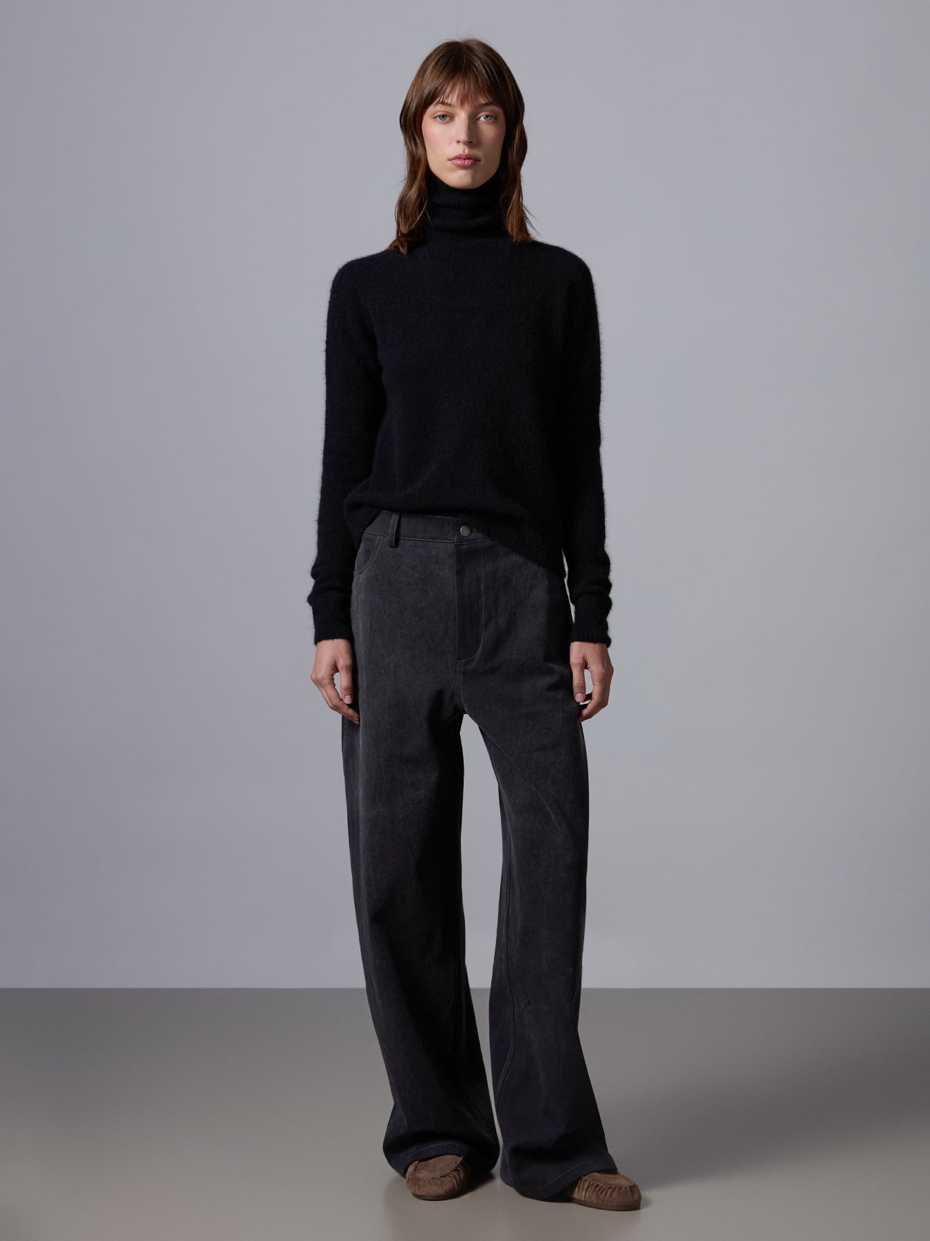 Cashmere and silk turtleneck