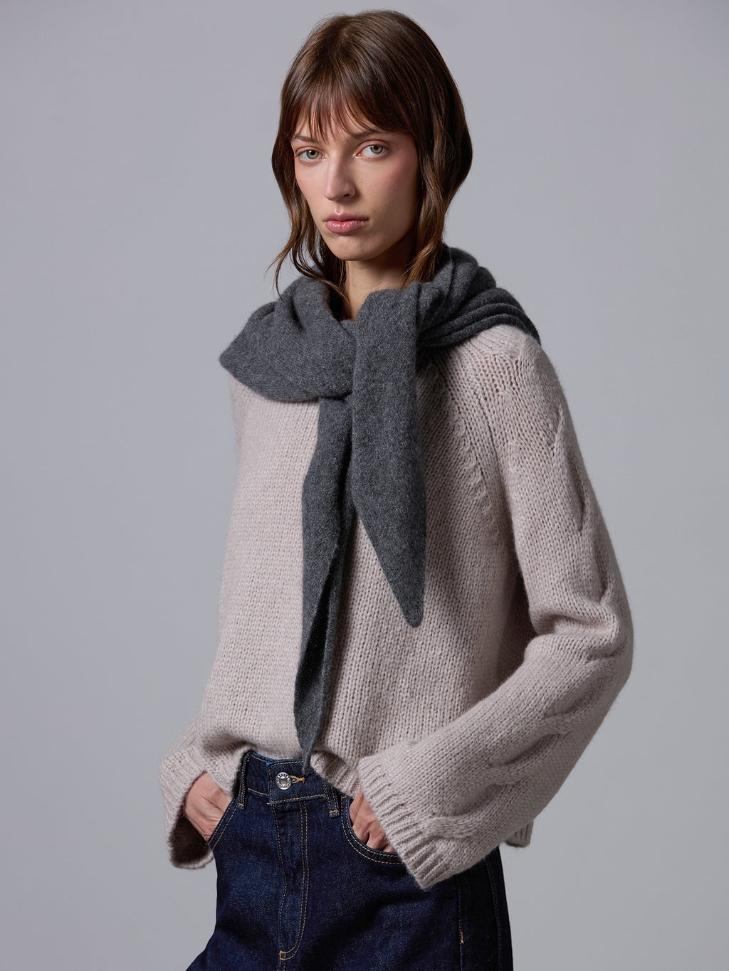 Cashmere and silk bandana