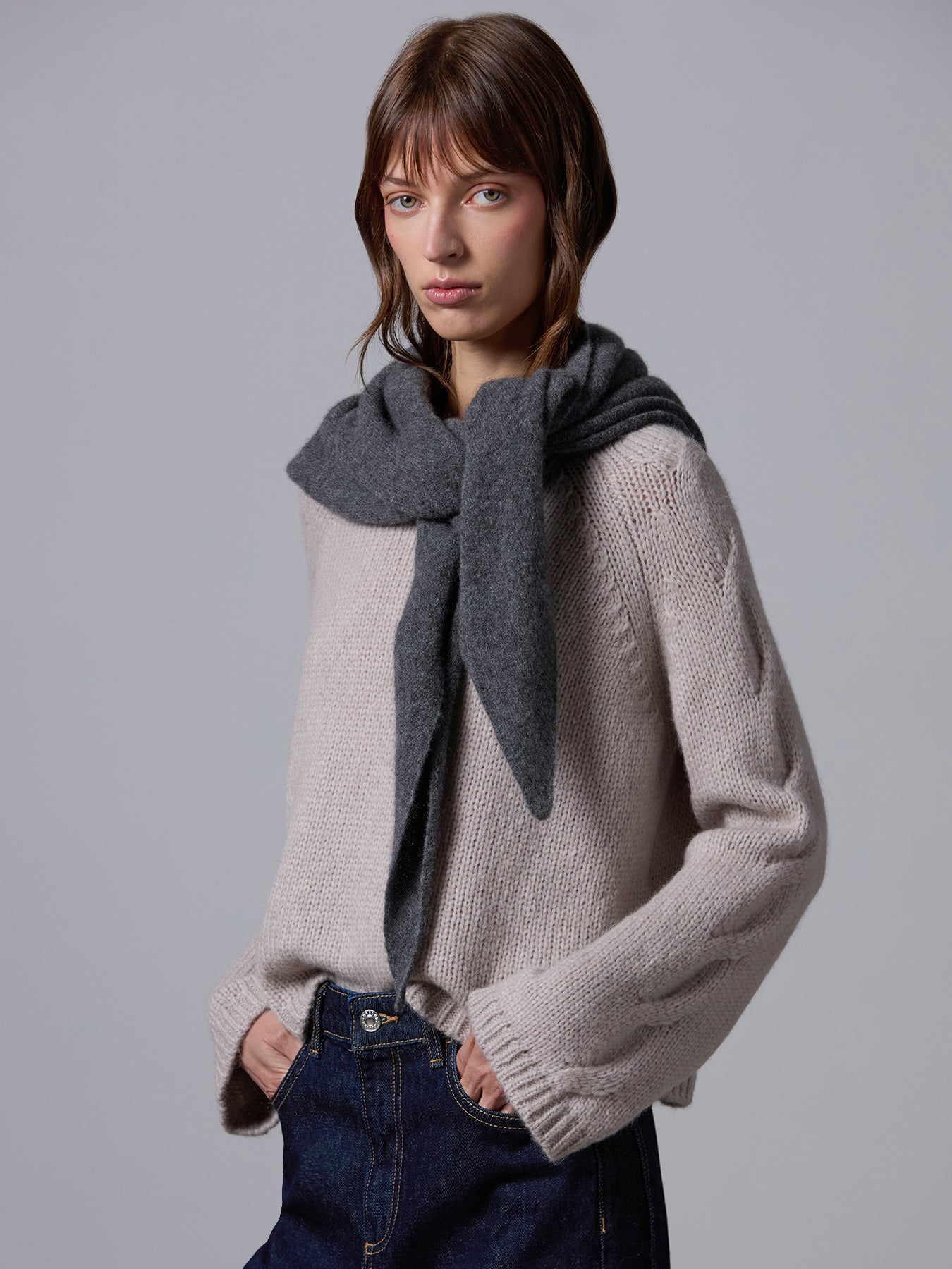 Cashmere and silk bandana