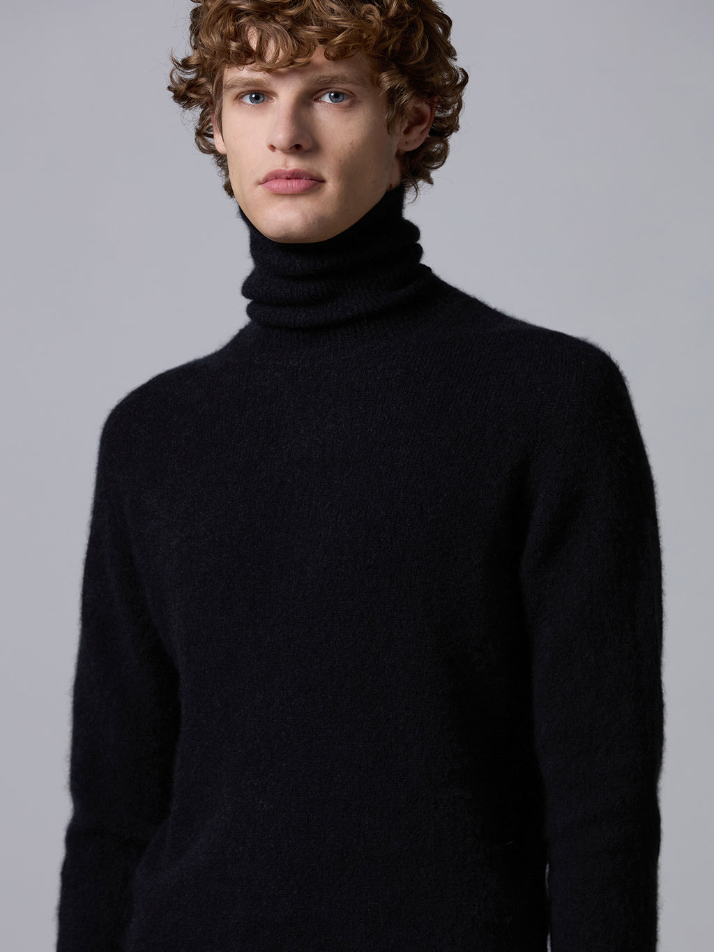 Cashmere and silk turtleneck
