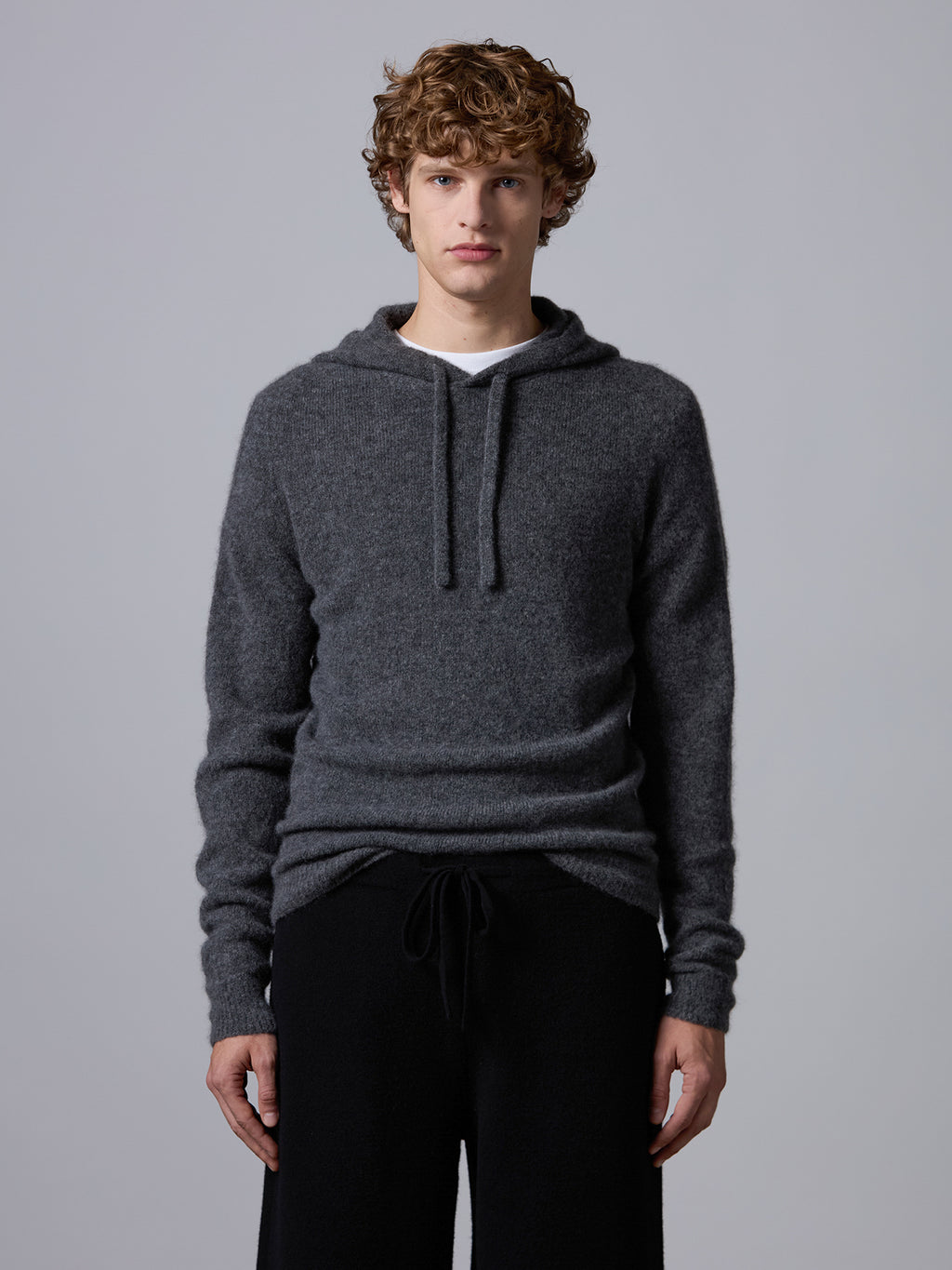 Cashmere and silk hoodie
