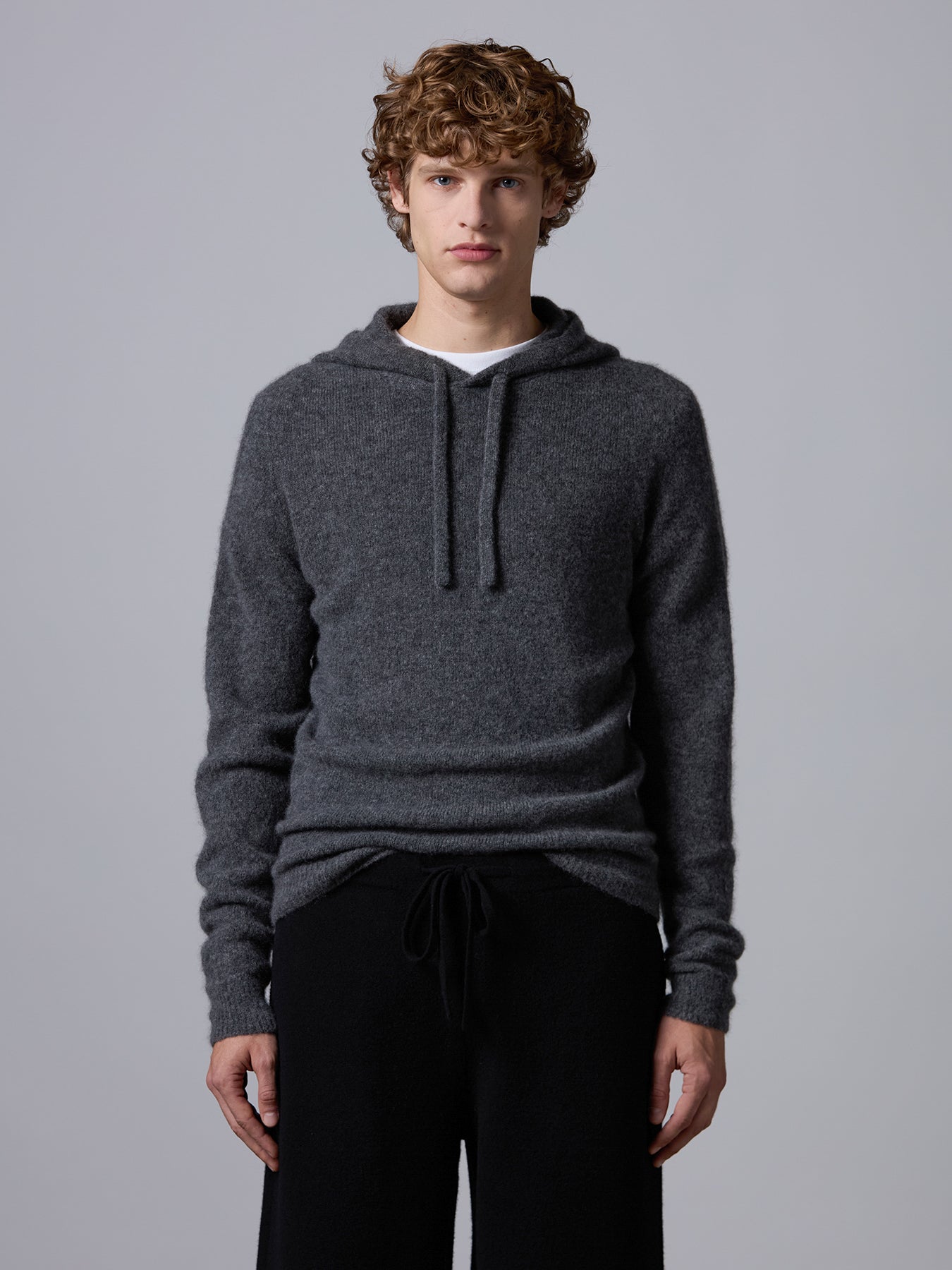 Cashmere and silk hoodie