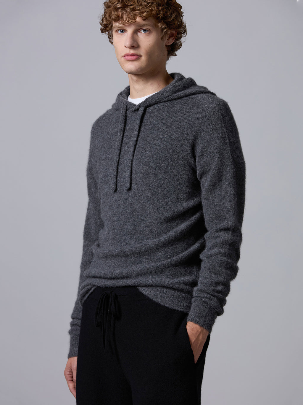 Cashmere and silk hoodie