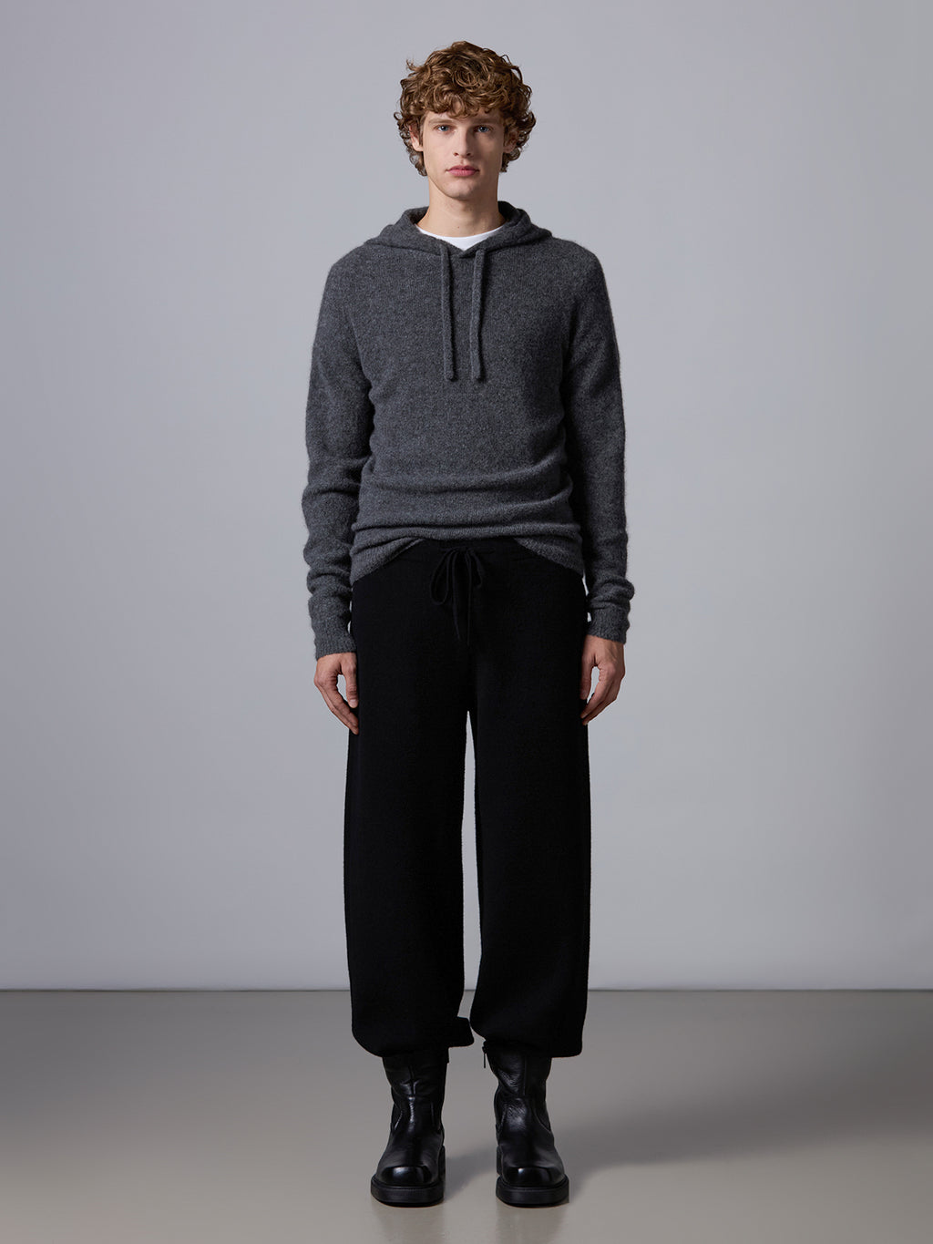 Cashmere and silk hoodie