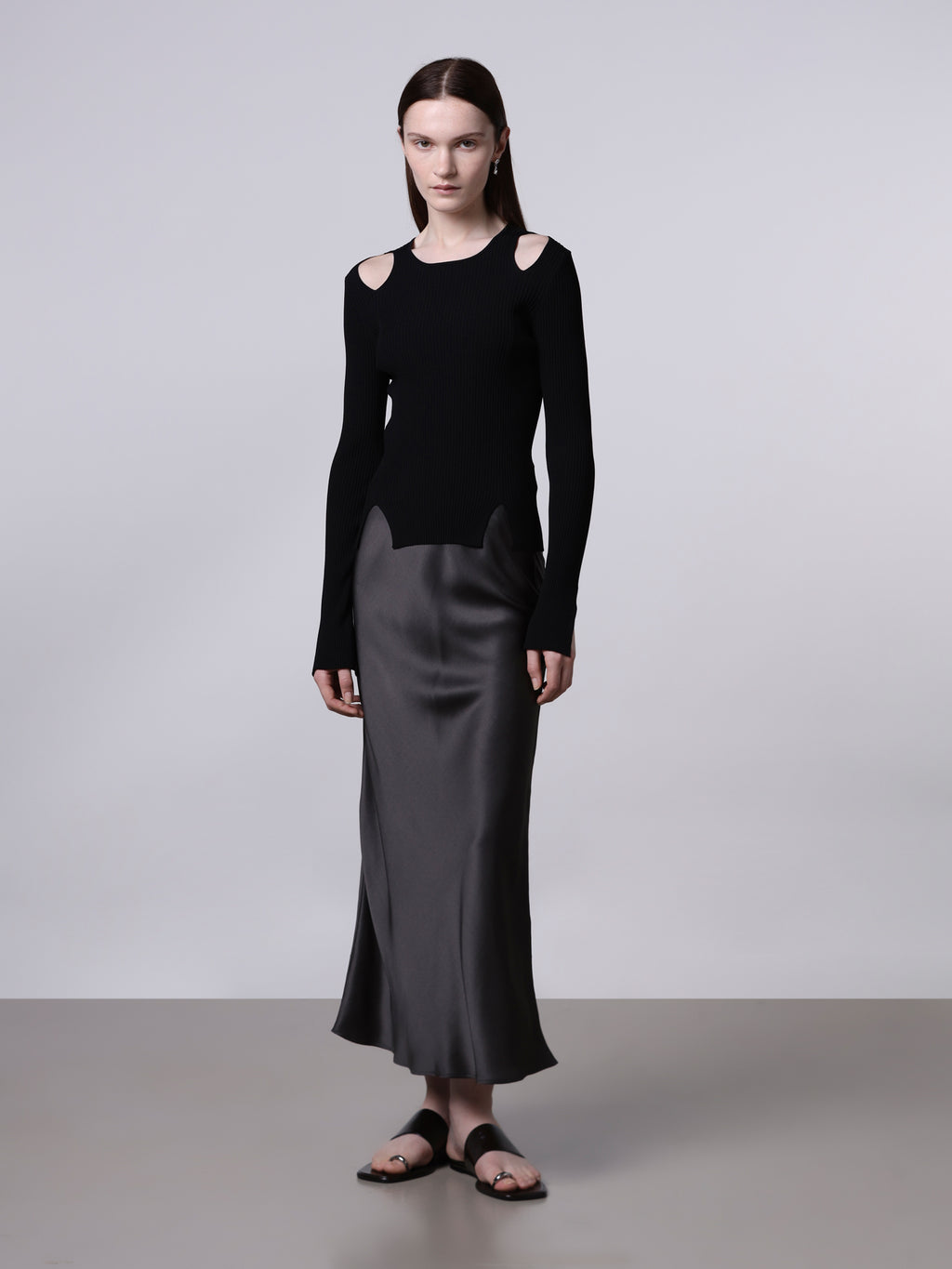 Silk longuette skirt