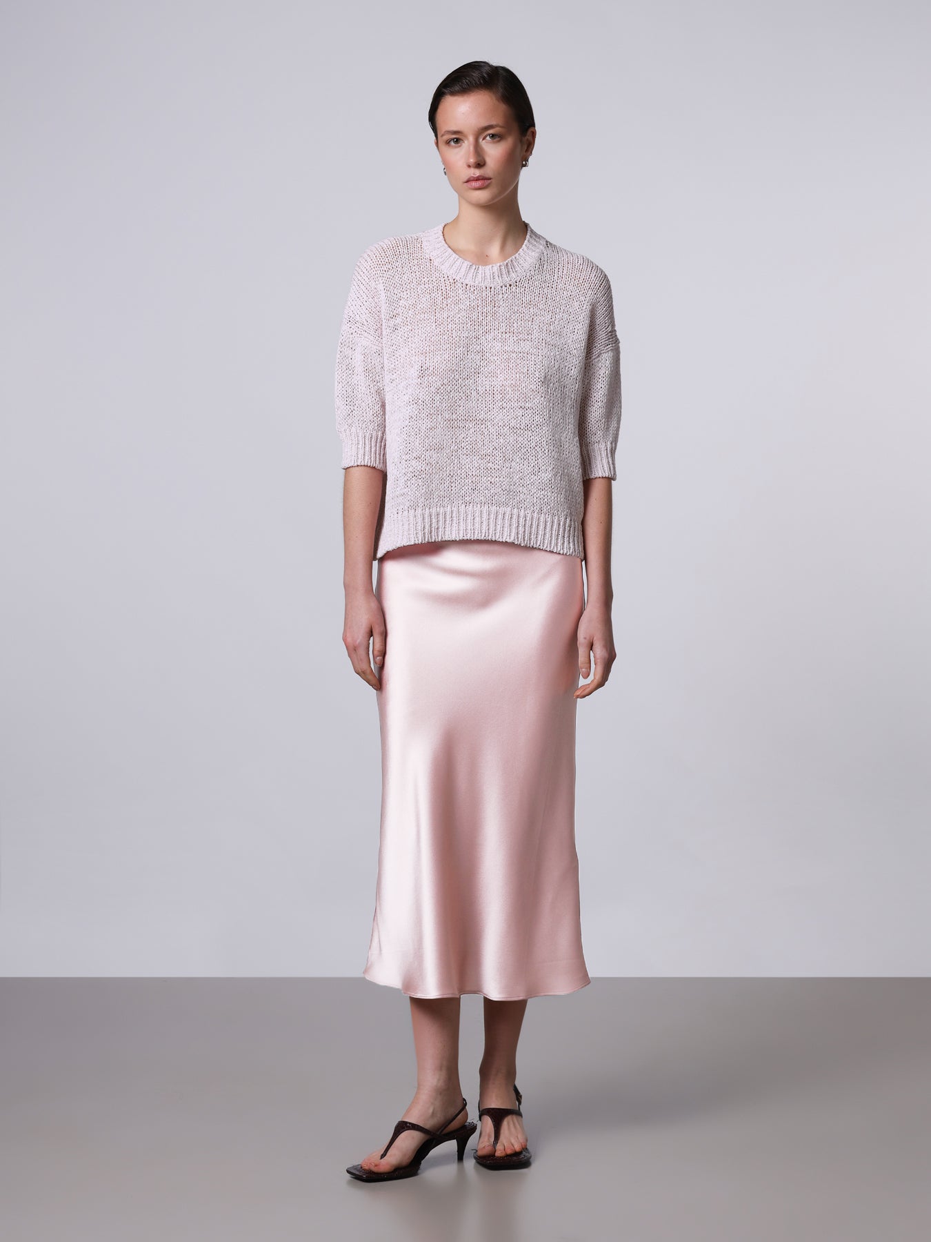 Silk longuette skirt