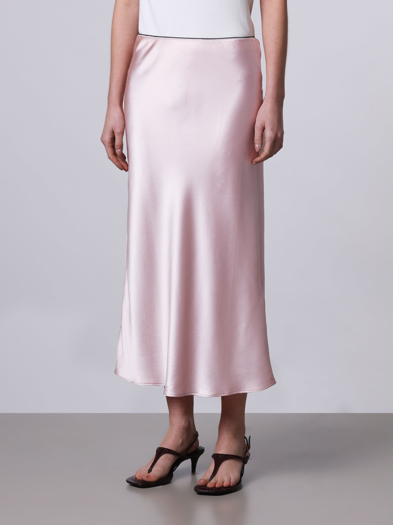 Silk longuette skirt