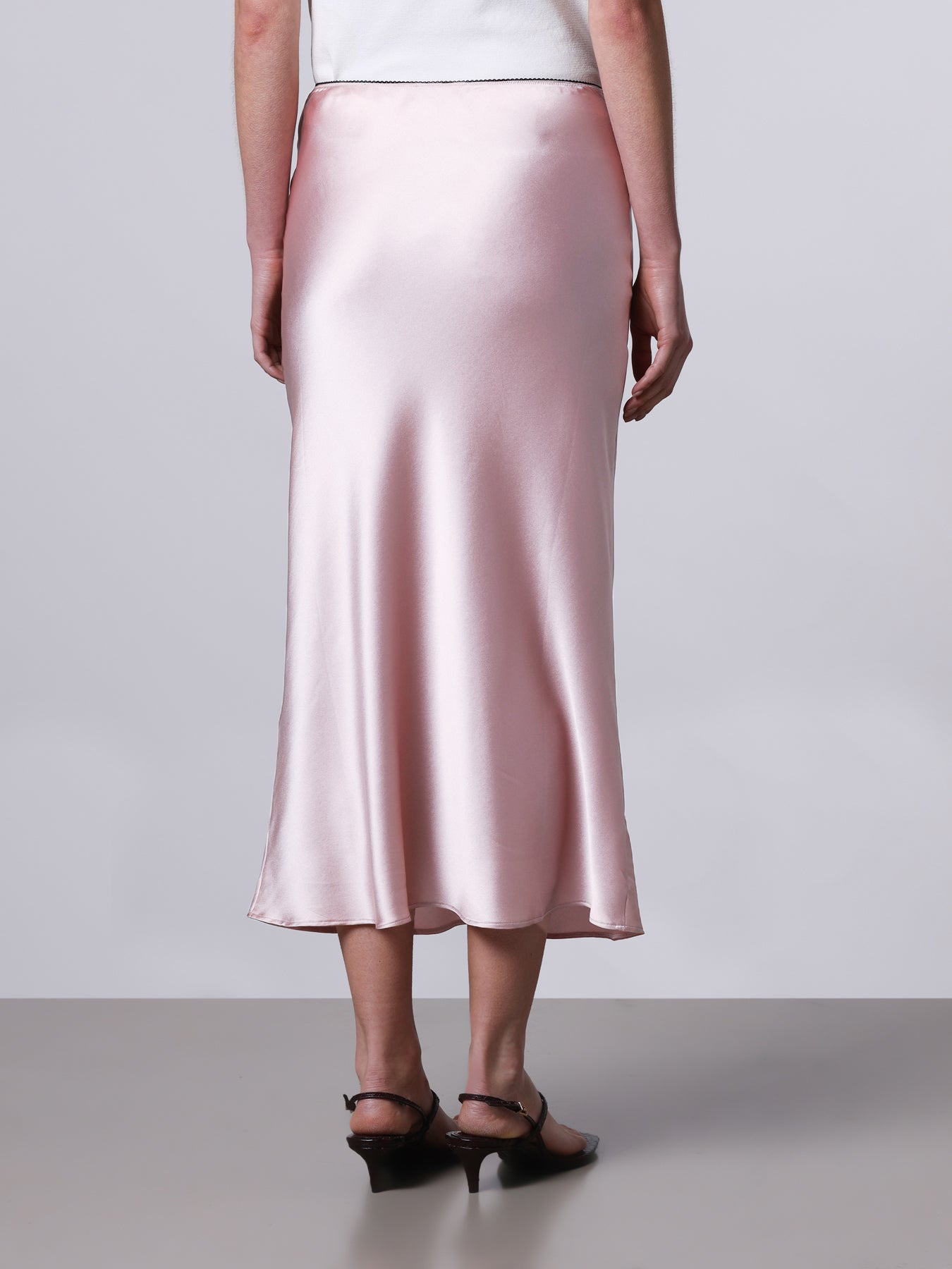 Silk longuette skirt