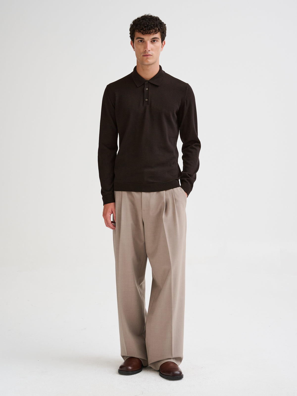 Merino wool polo