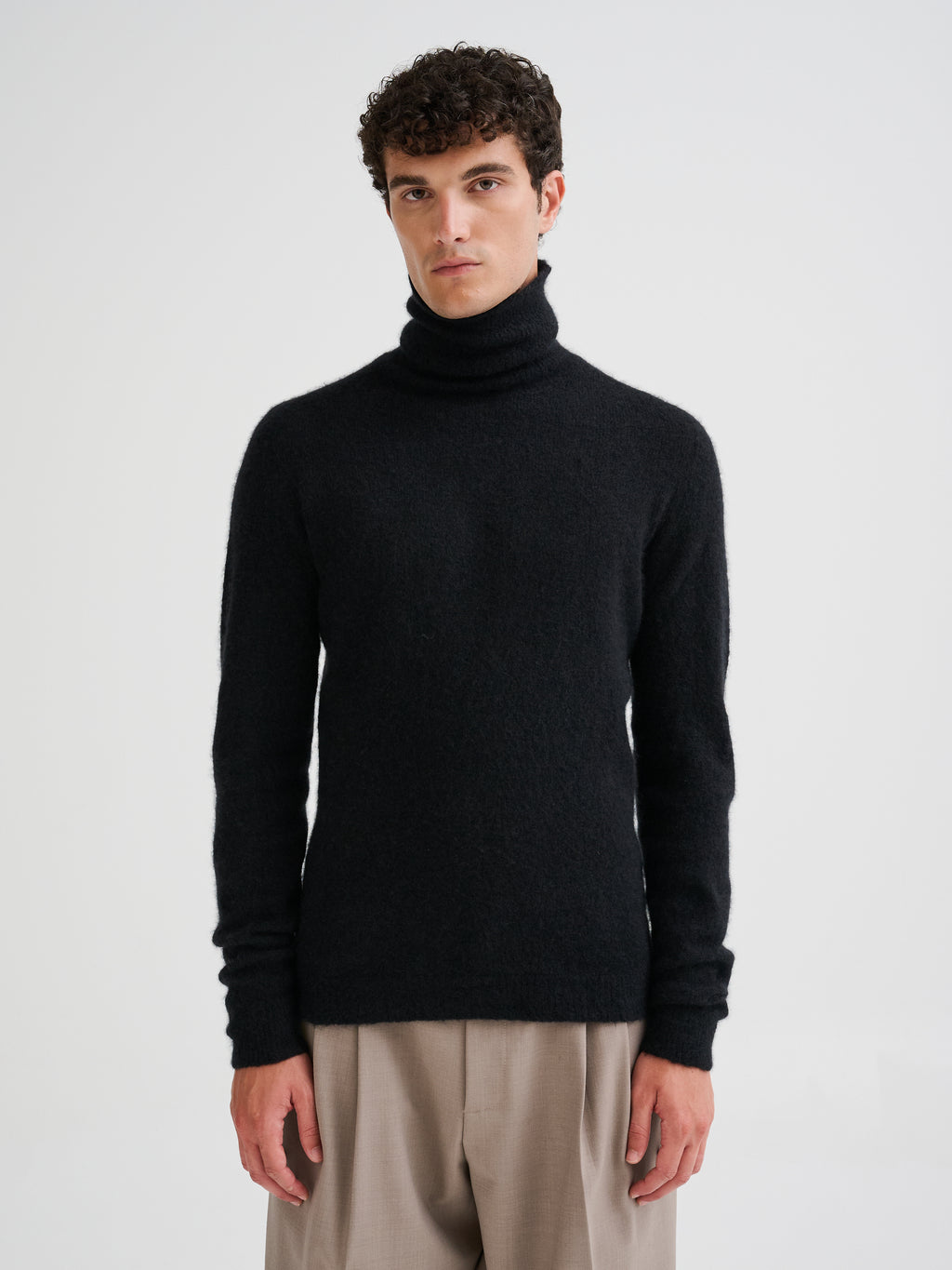 Cashmere and silk turtleneck