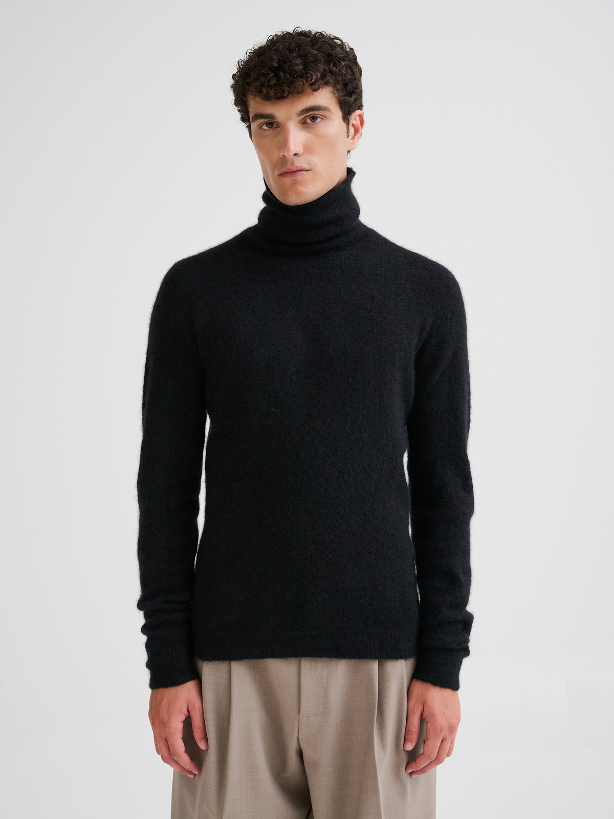 Cashmere and silk turtleneck