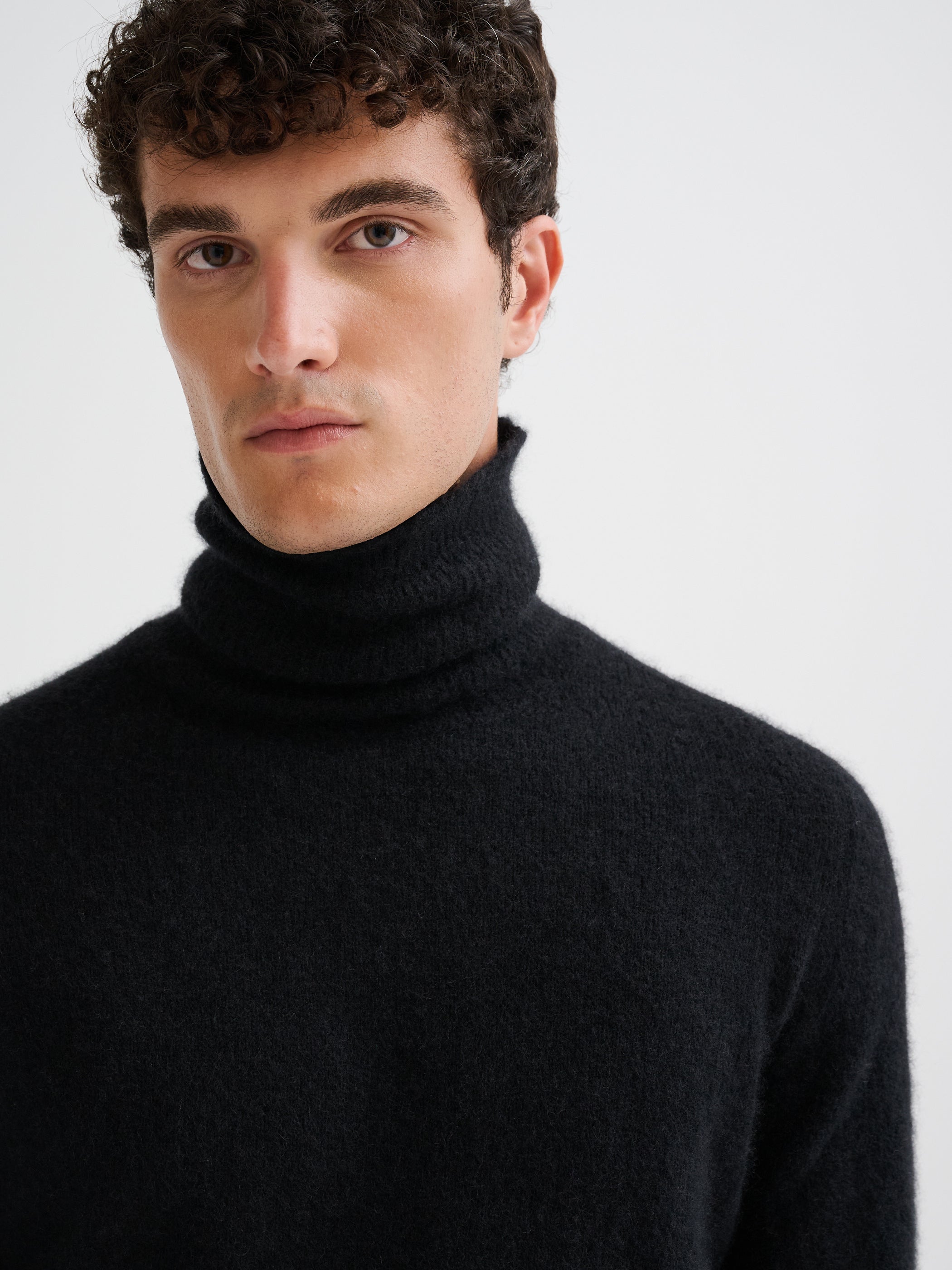 Cashmere and silk turtleneck