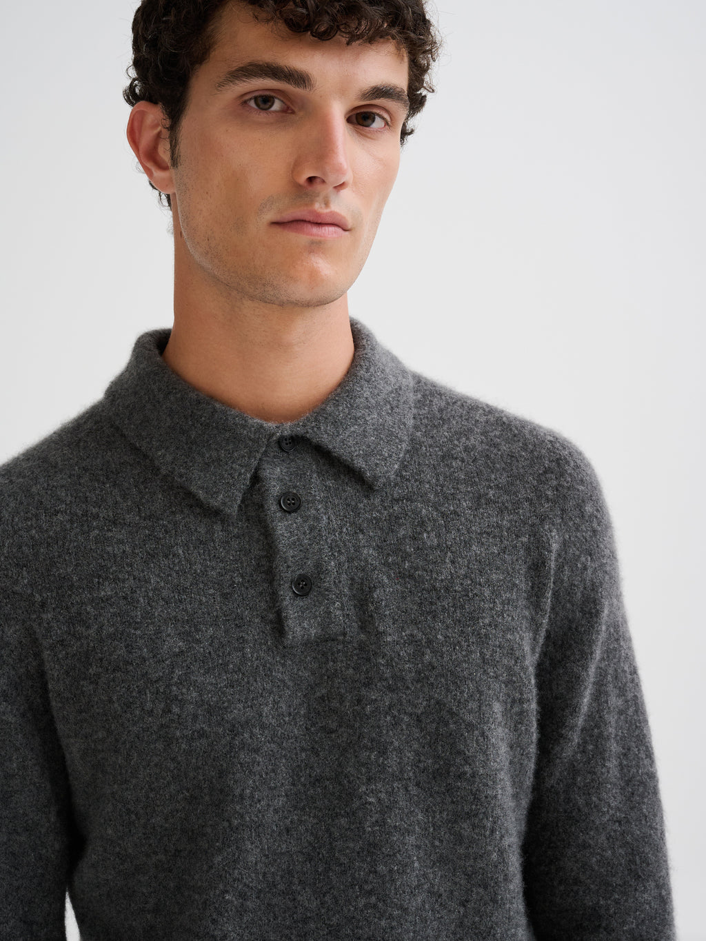 Cashmere and silk polo