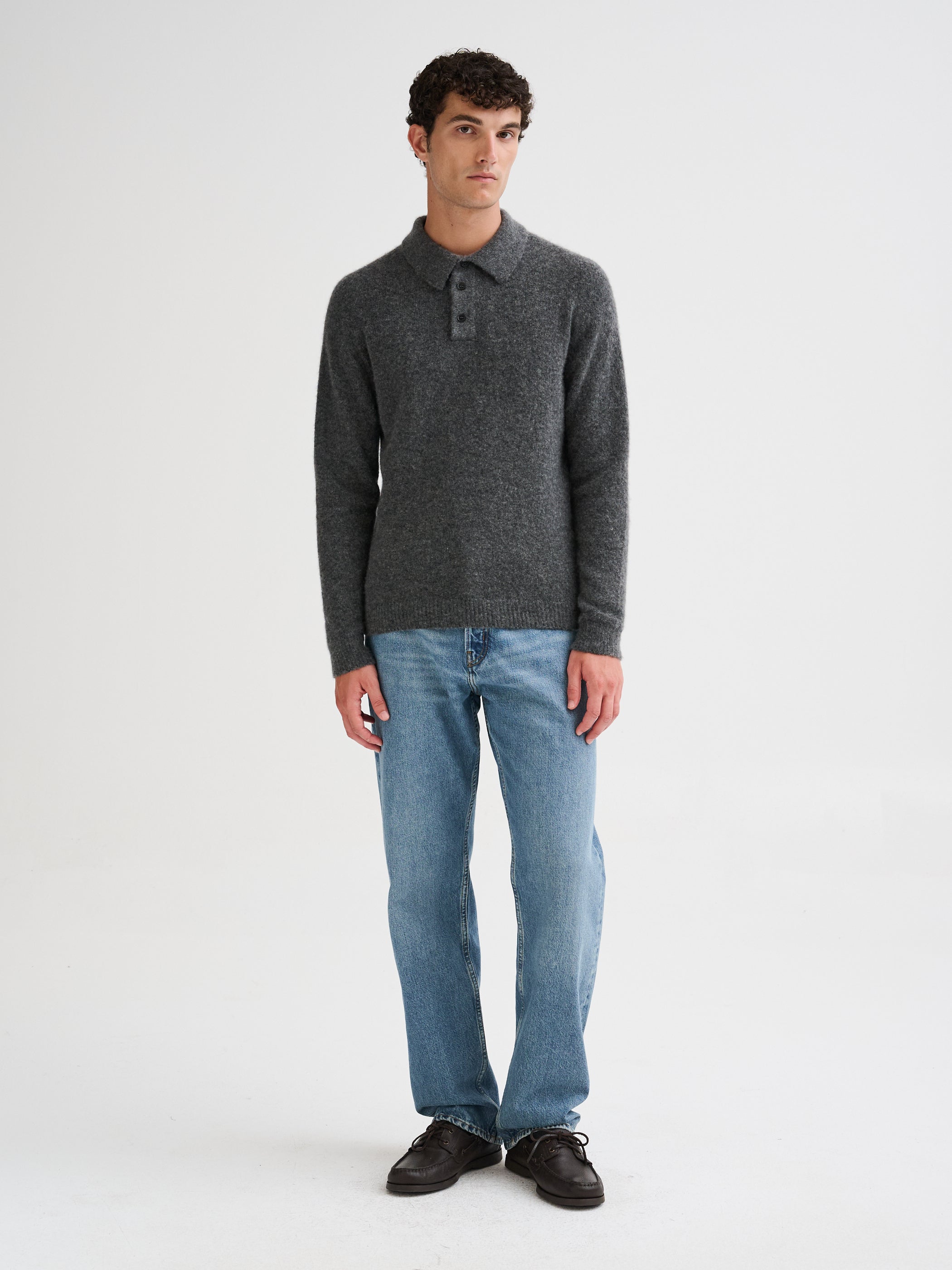 Cashmere and silk polo