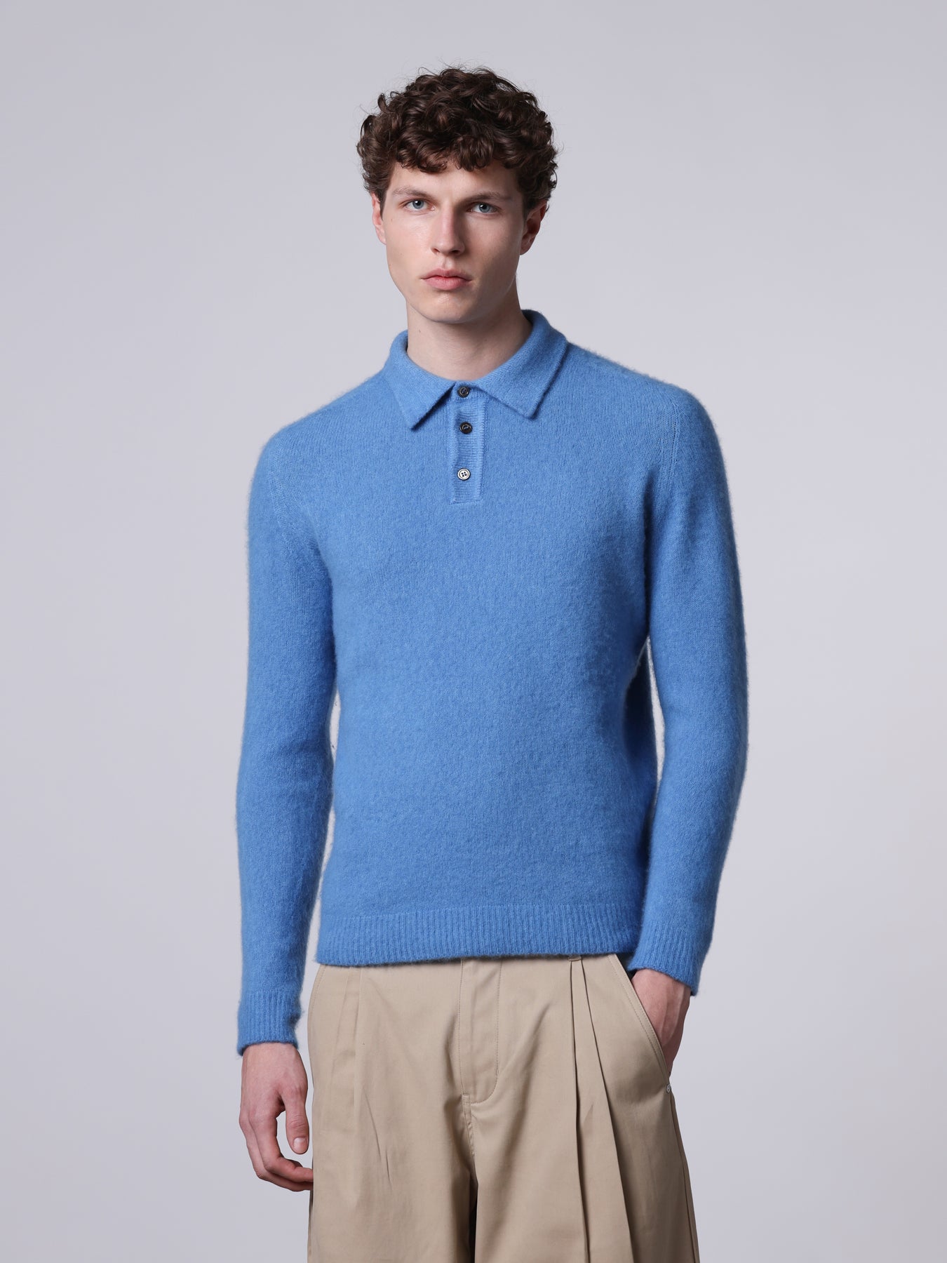 Cashmere and silk polo