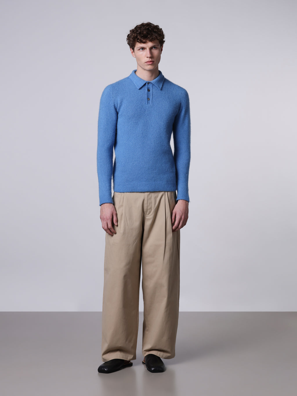 Cashmere and silk polo