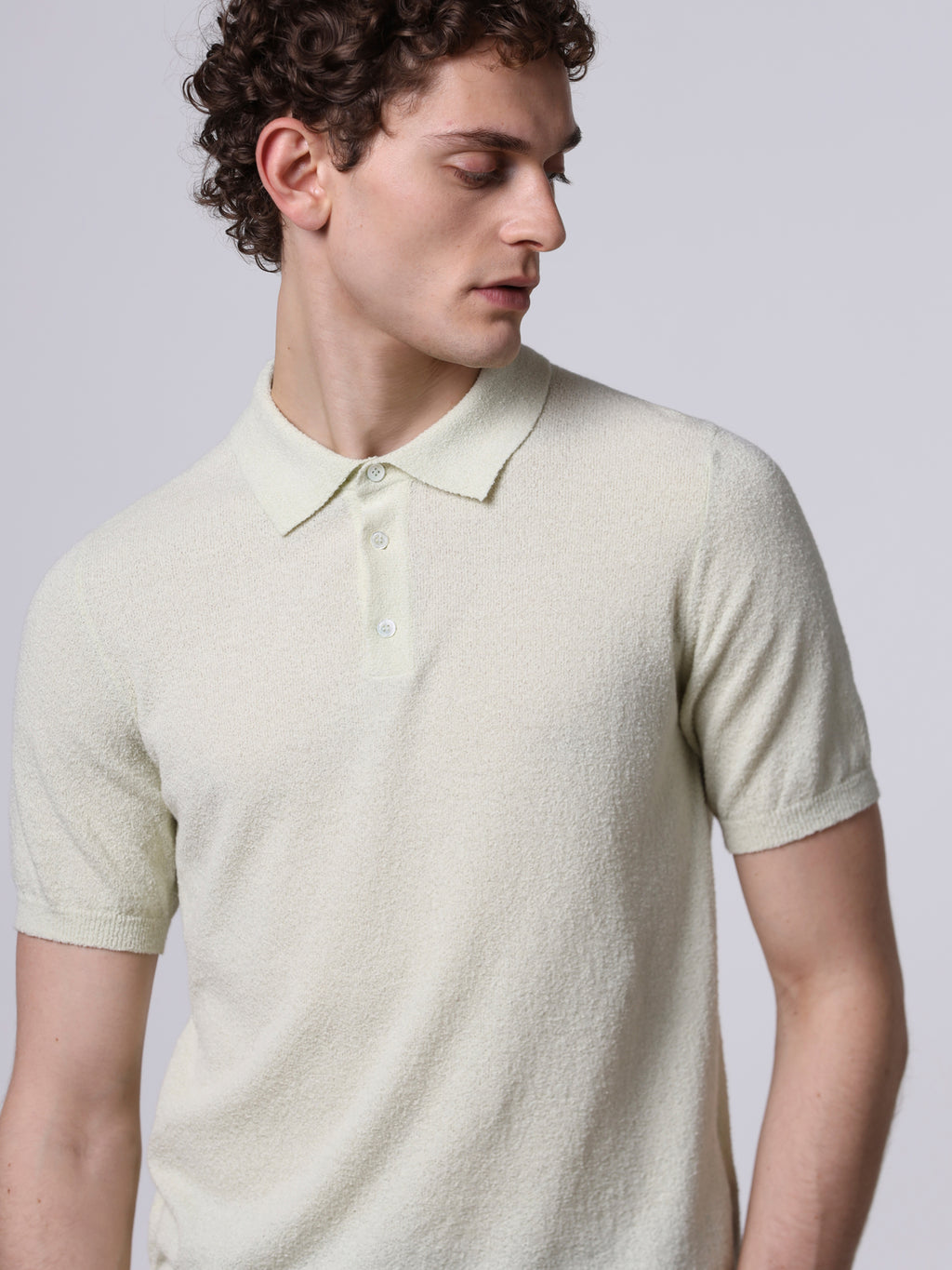 Spongy-texture t-polo