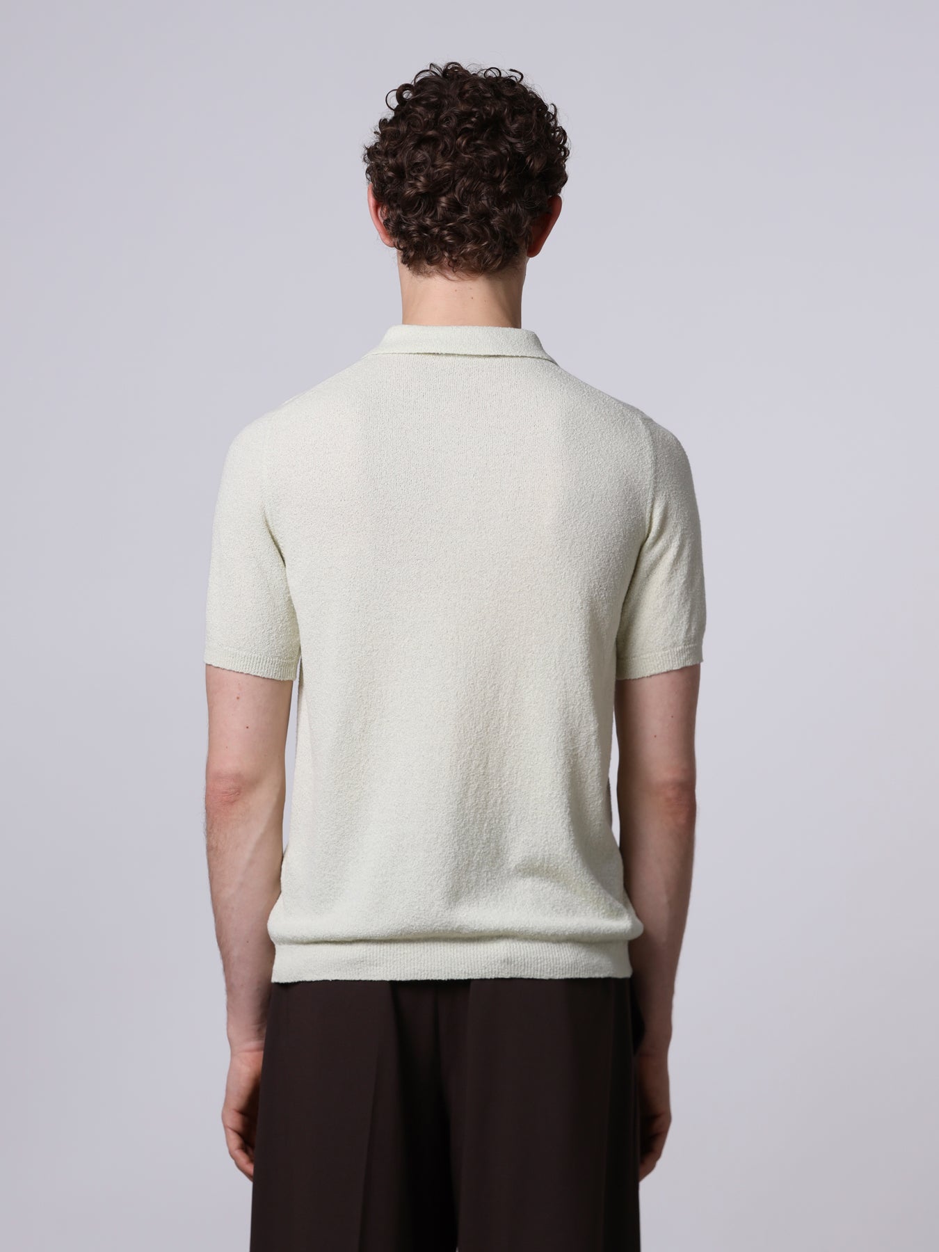 Spongy-texture t-polo
