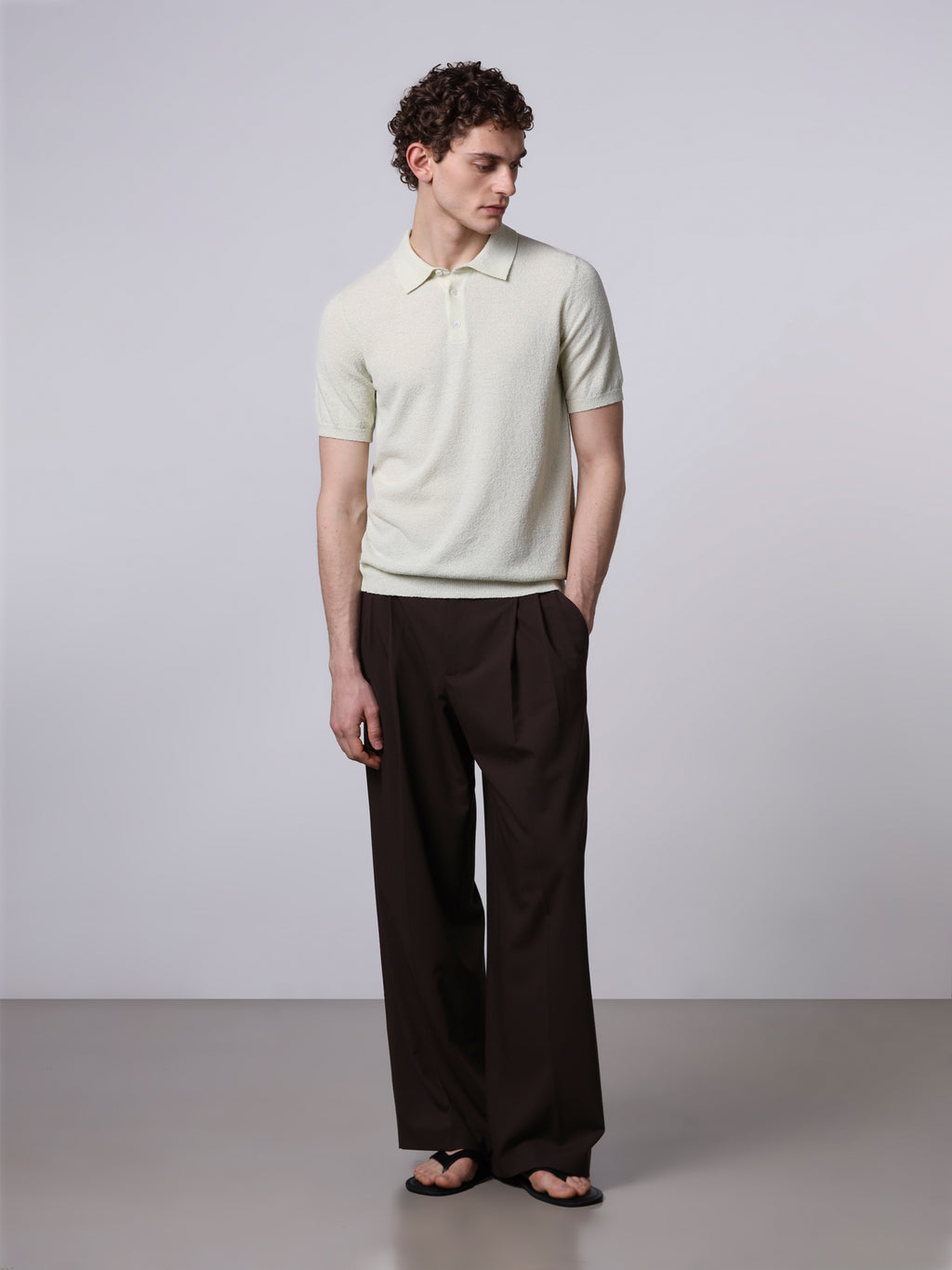 Spongy-texture t-polo