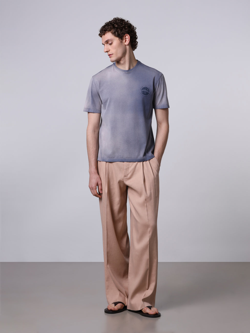 Hand treated t-shirt