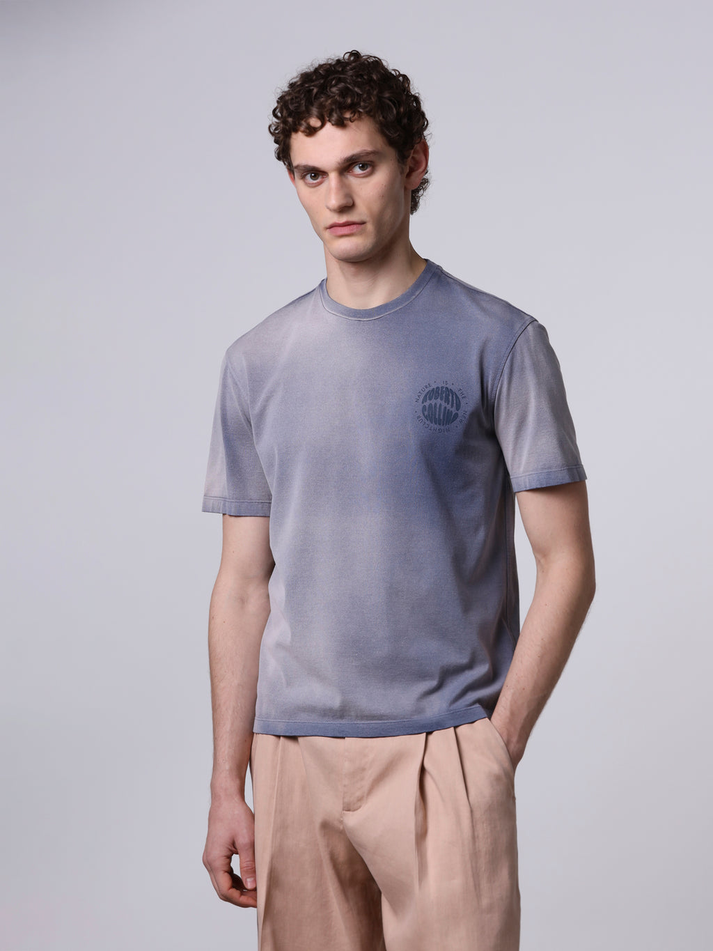 Hand treated t-shirt