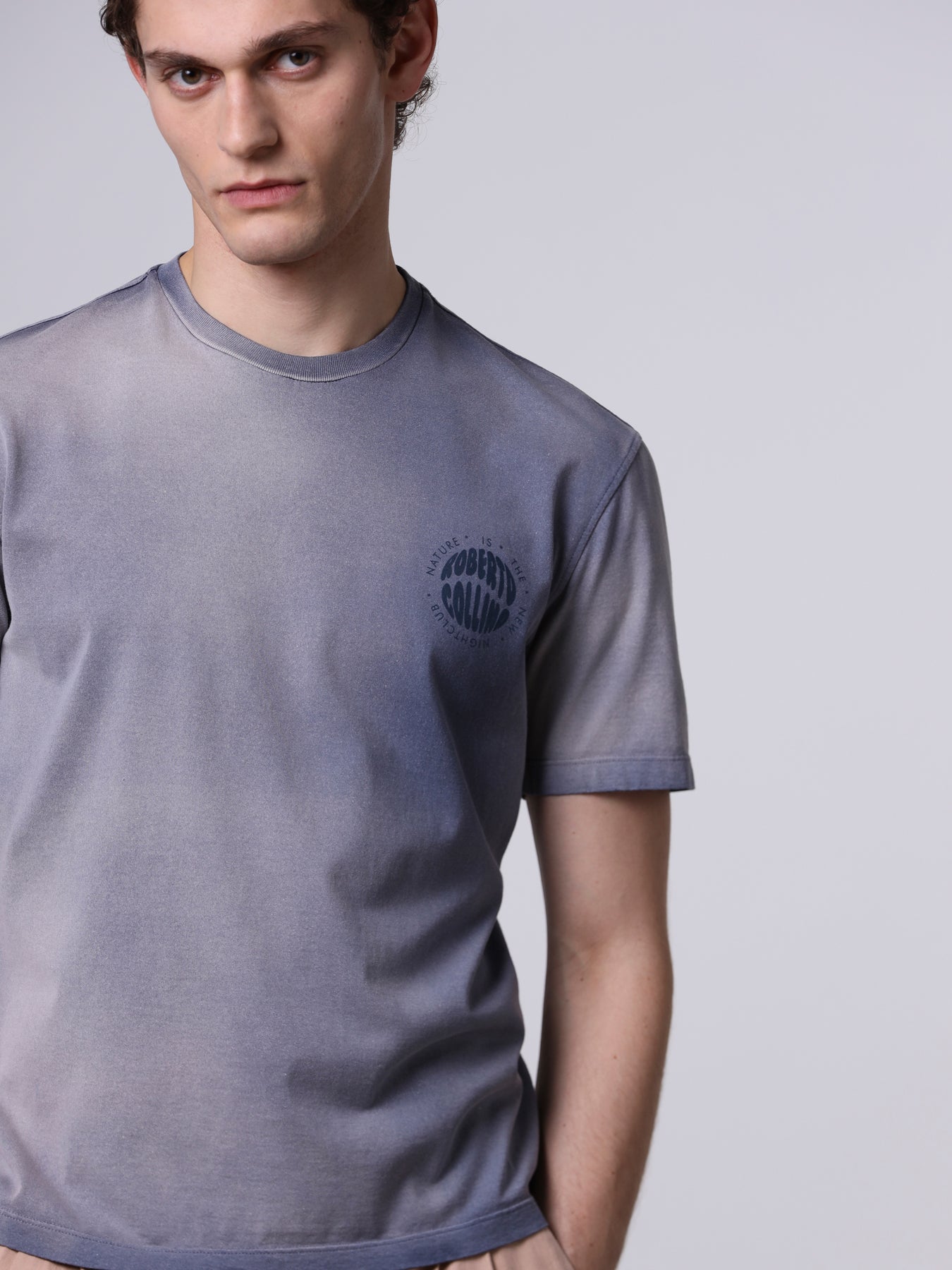 Hand treated t-shirt