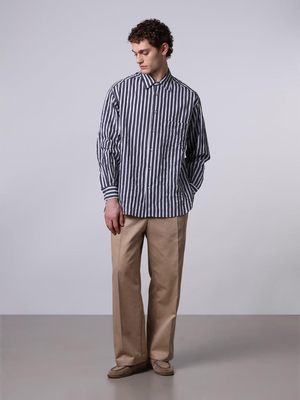 Oversized crinkled shirt