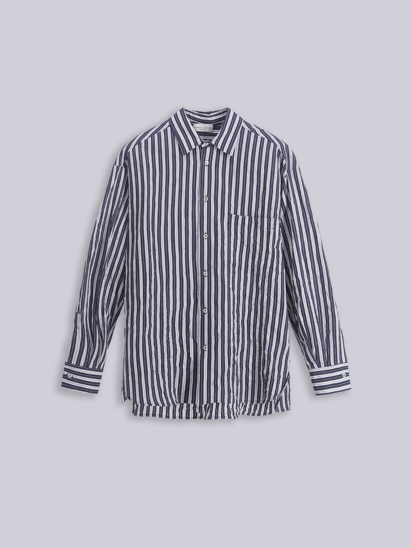 Oversized crinkled shirt