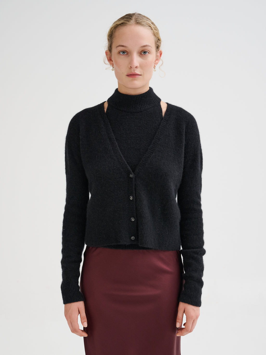 Boxy cashmere and silk cardigan