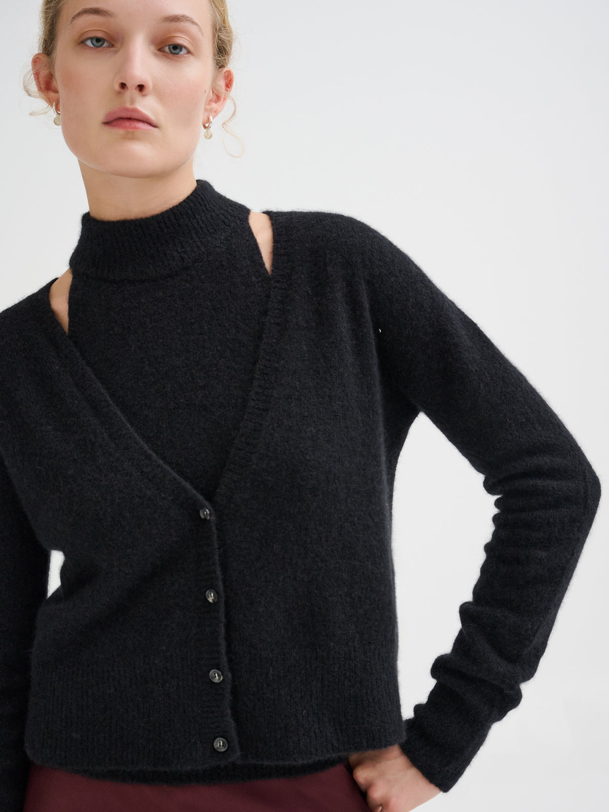Boxy cashmere and silk cardigan