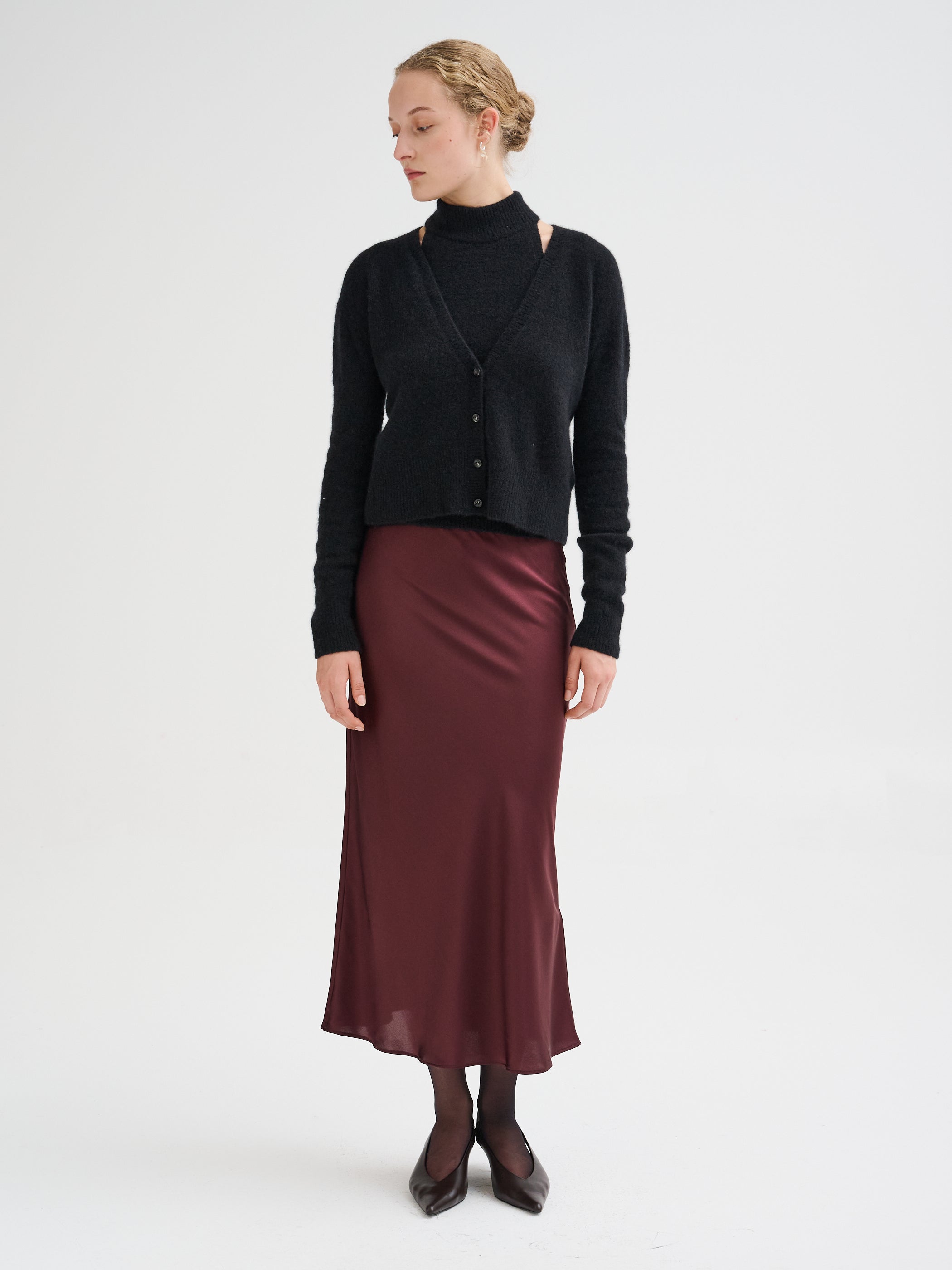 Boxy cashmere and silk cardigan