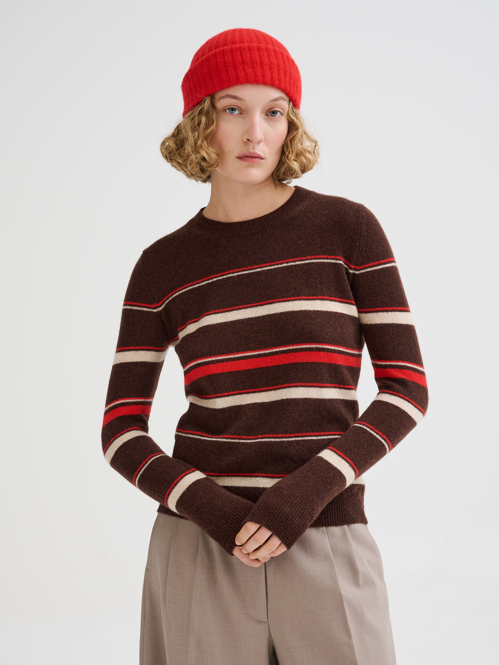 Cashmere and silk beanie