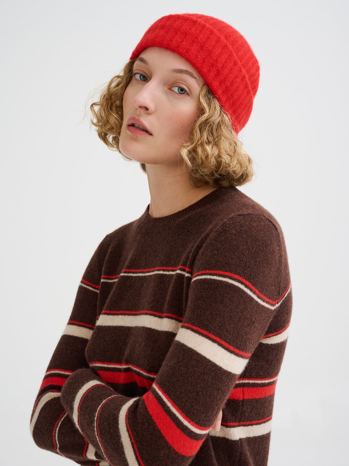 Cashmere and silk beanie