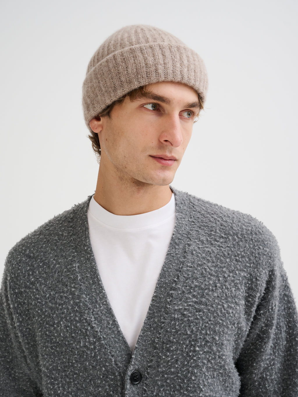 Cashmere and silk beanie