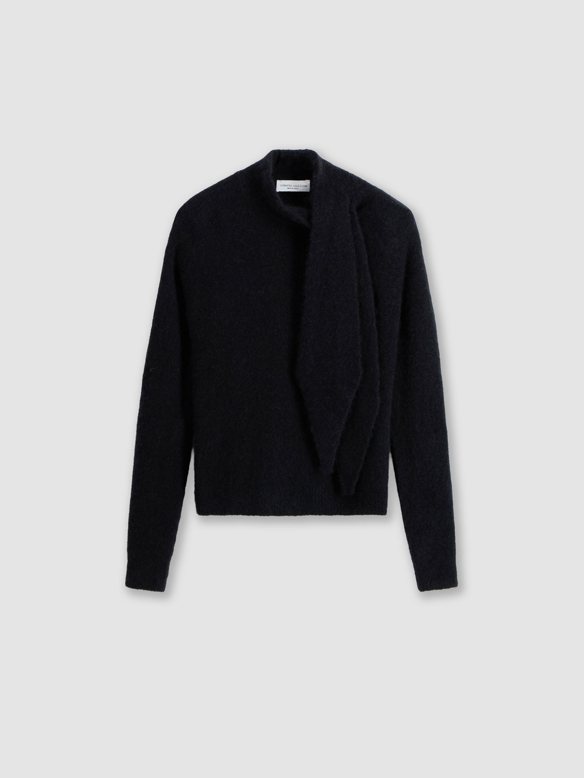 Cashmere and silk sweater with integrated scarf