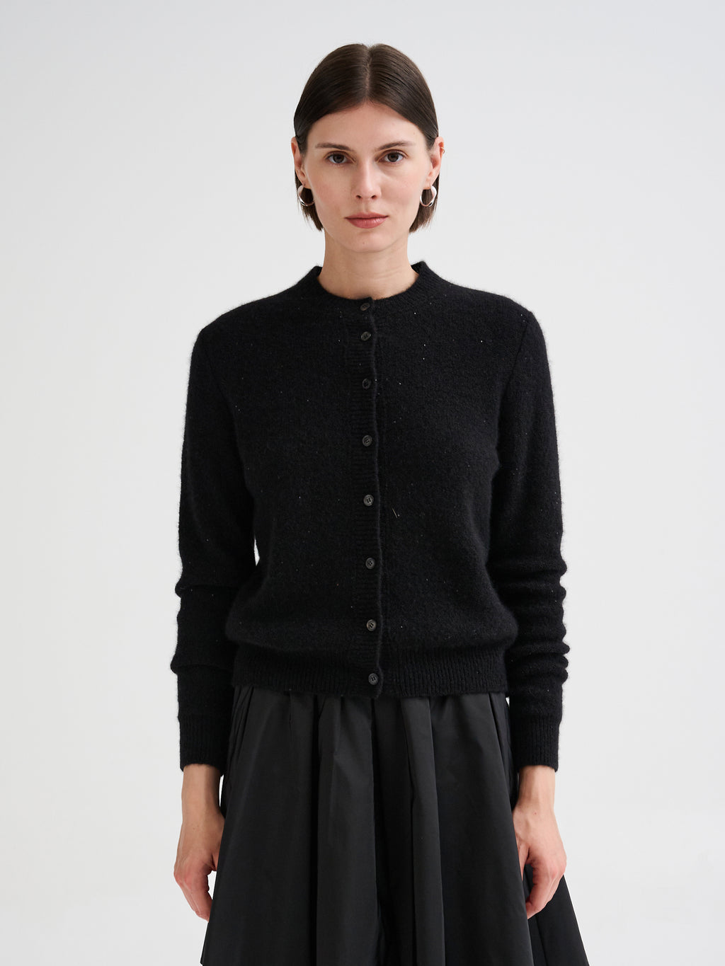 Micro-sequin boxy cardigan