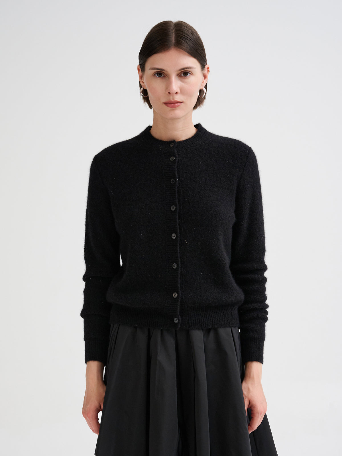 Micro-sequin boxy cardigan