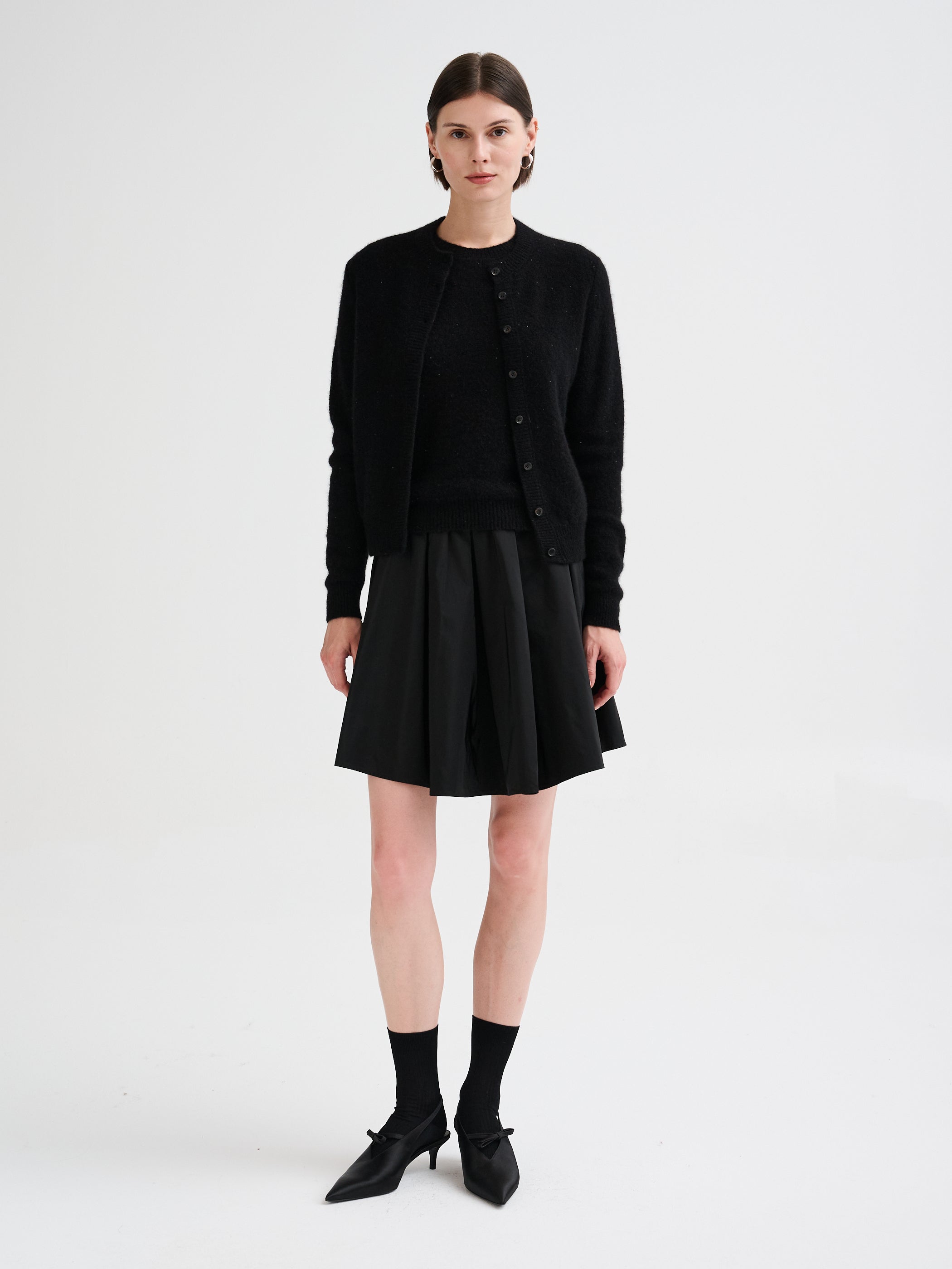 Micro-sequin boxy cardigan