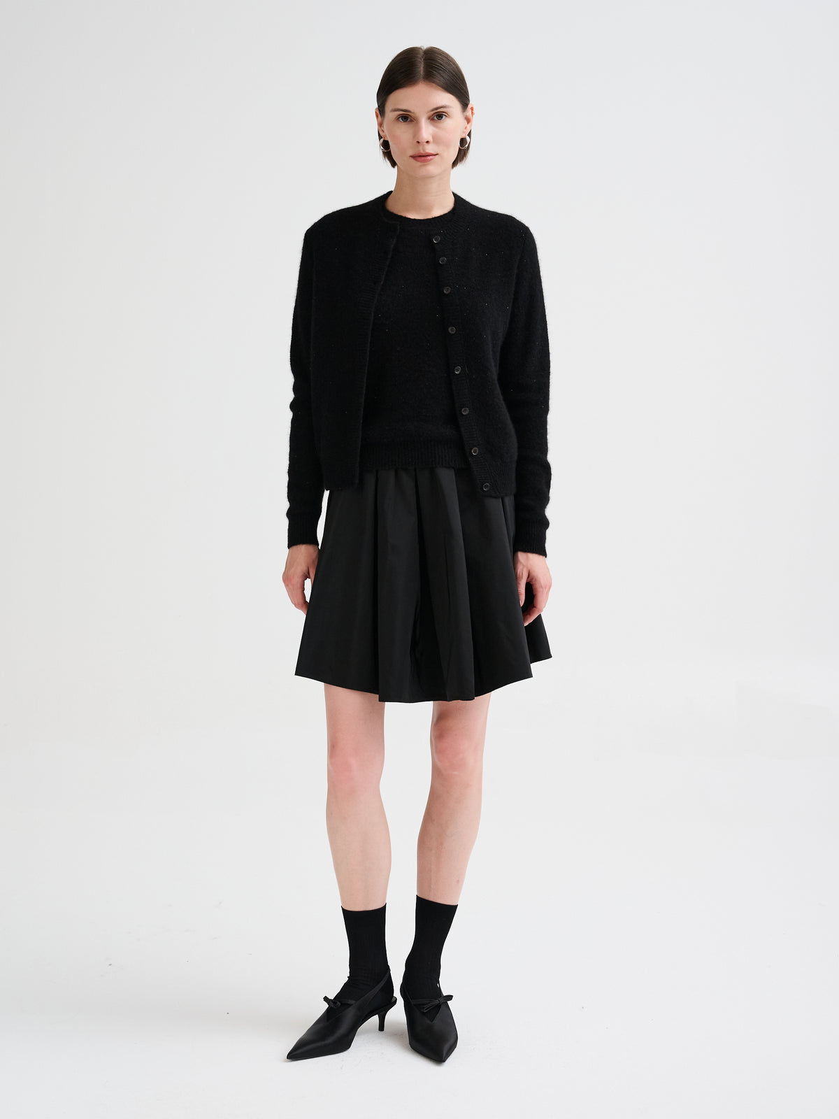 Micro-sequin boxy cardigan