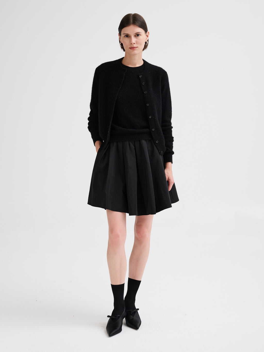 Micro-sequin knit T-shirt